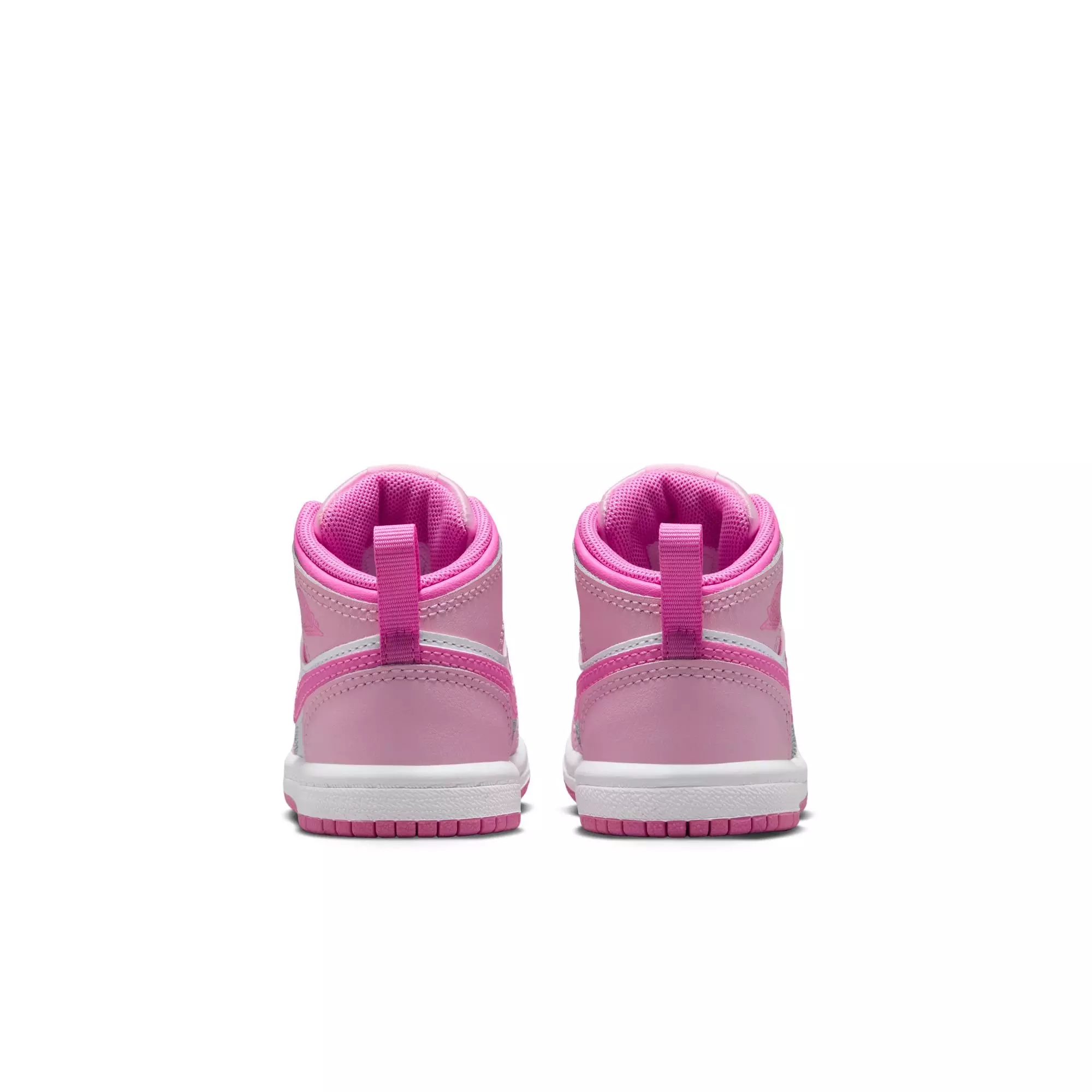 Jordan 1 Mid "Pink Foam/China Rose/White" Toddler Girls' Shoe - PINK