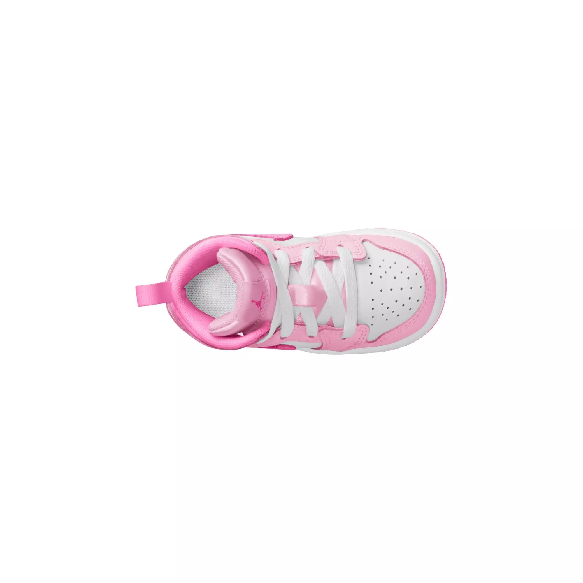 Jordan 1 Mid "Pink Foam/China Rose/White" Toddler Girls' Shoe - PINK