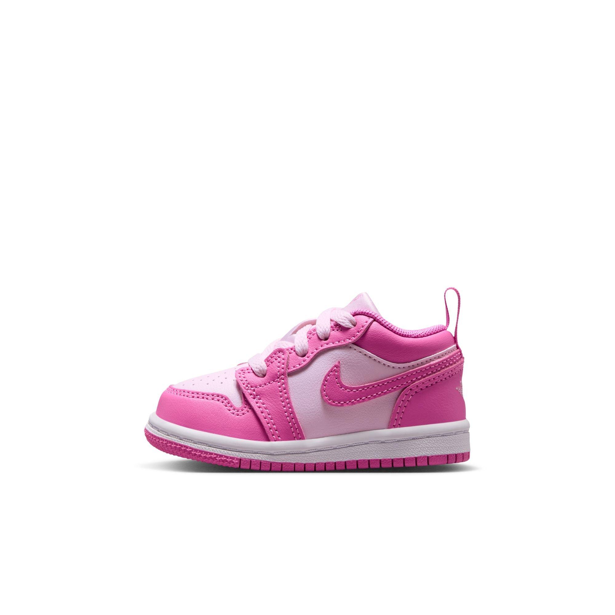 Jordan 1 Low "China Rose/Pink Foam/White" Toddler Girls' Shoe - PINK Thumbnail View 3