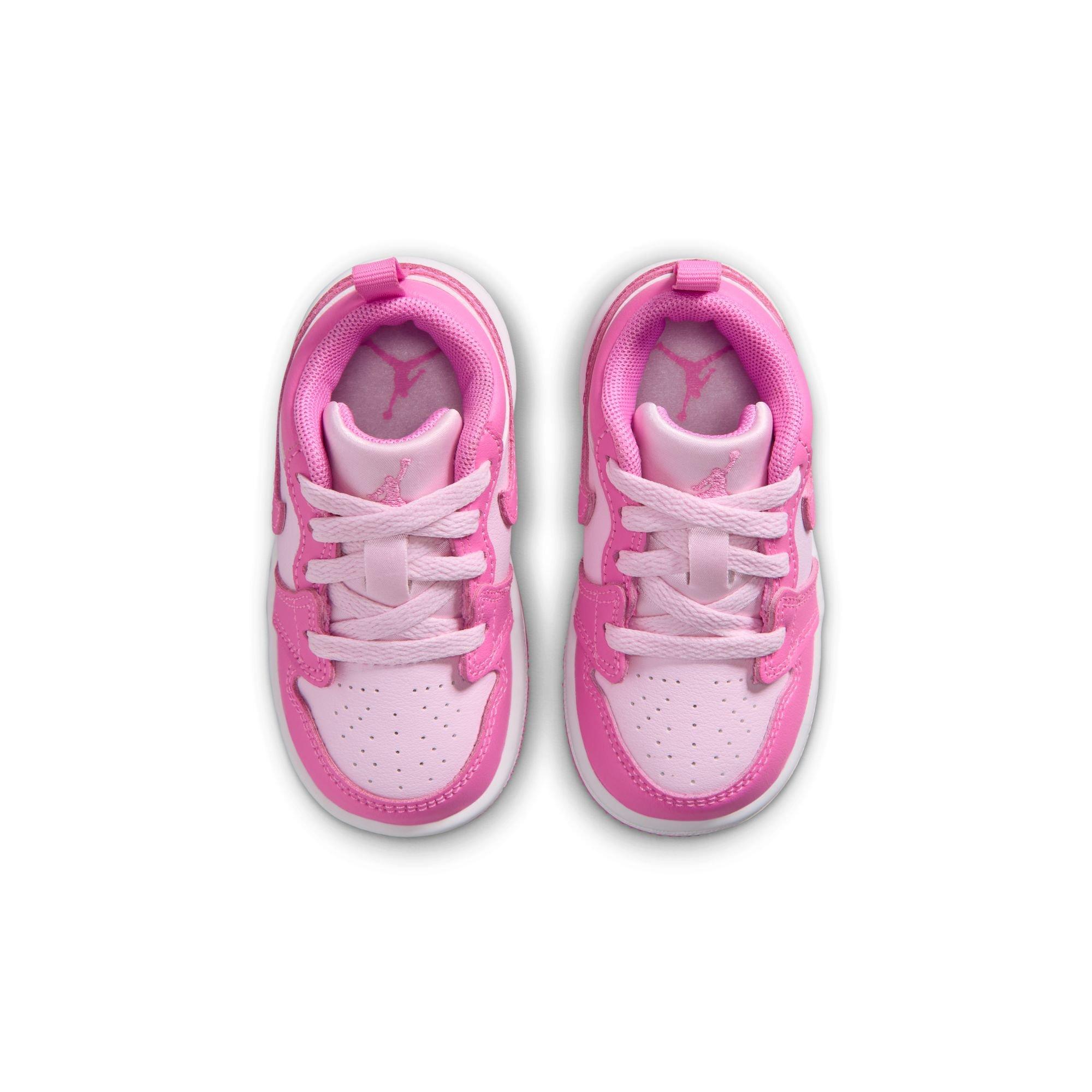 Jordan 1 Low "China Rose/Pink Foam/White" Toddler Girls' Shoe - PINK Thumbnail View 6