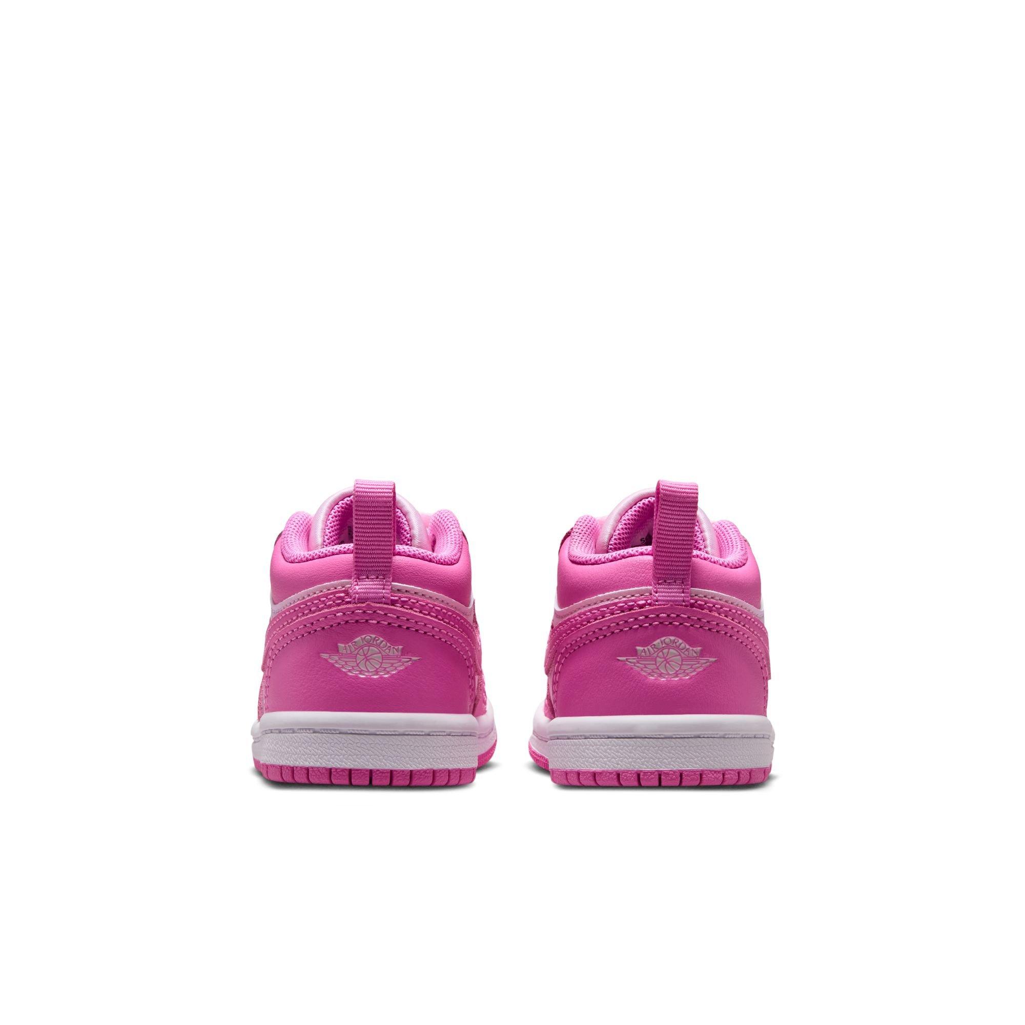 Jordan 1 Low "China Rose/Pink Foam/White" Toddler Girls' Shoe - PINK Thumbnail View 7