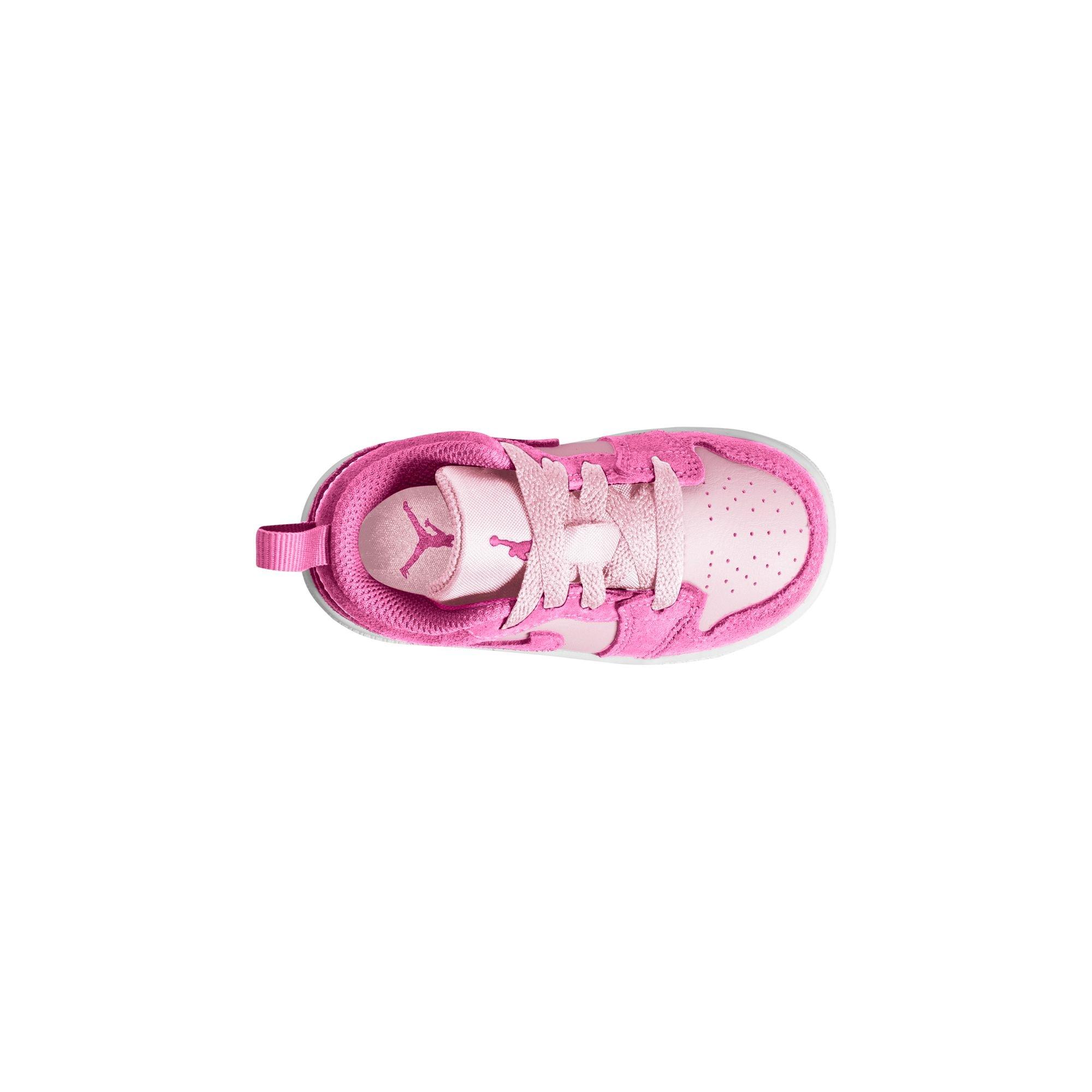 Jordan 1 Low "China Rose/Pink Foam/White" Toddler Girls' Shoe - PINK Thumbnail View 8