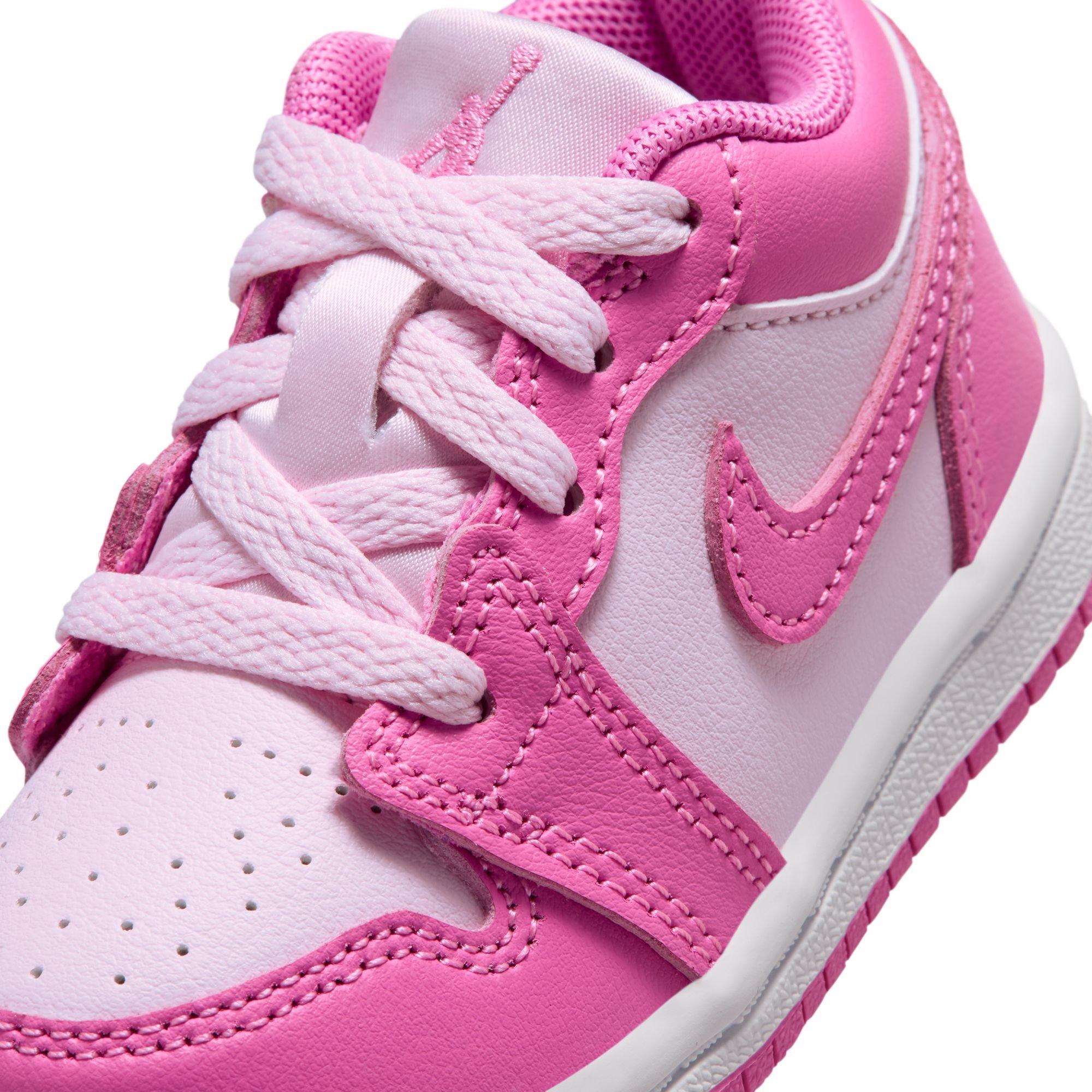 Jordan 1 Low "China Rose/Pink Foam/White" Toddler Girls' Shoe - PINK Thumbnail View 10