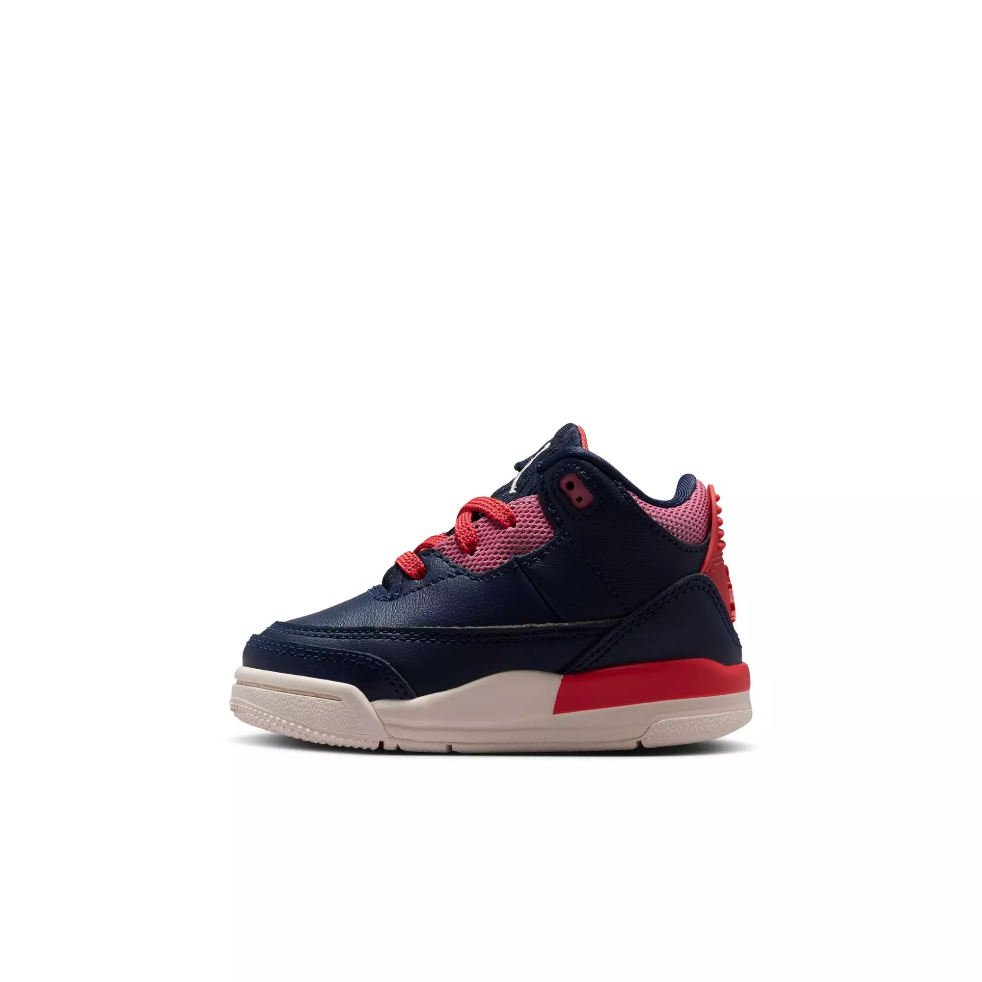 Jordan 3 Retro "Sports Renaissance" Toddler Kids' Shoe - OBSIDIAN/CHALK/TRACK RED