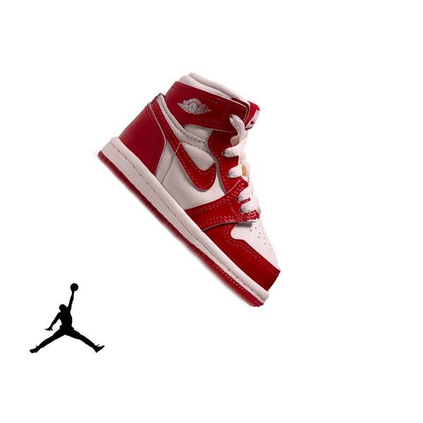 Jordan 1 Retro High OG "Nails & Grails" Toddler Kids' Shoe - UNIVERSITY RED/METALLIC SILVER