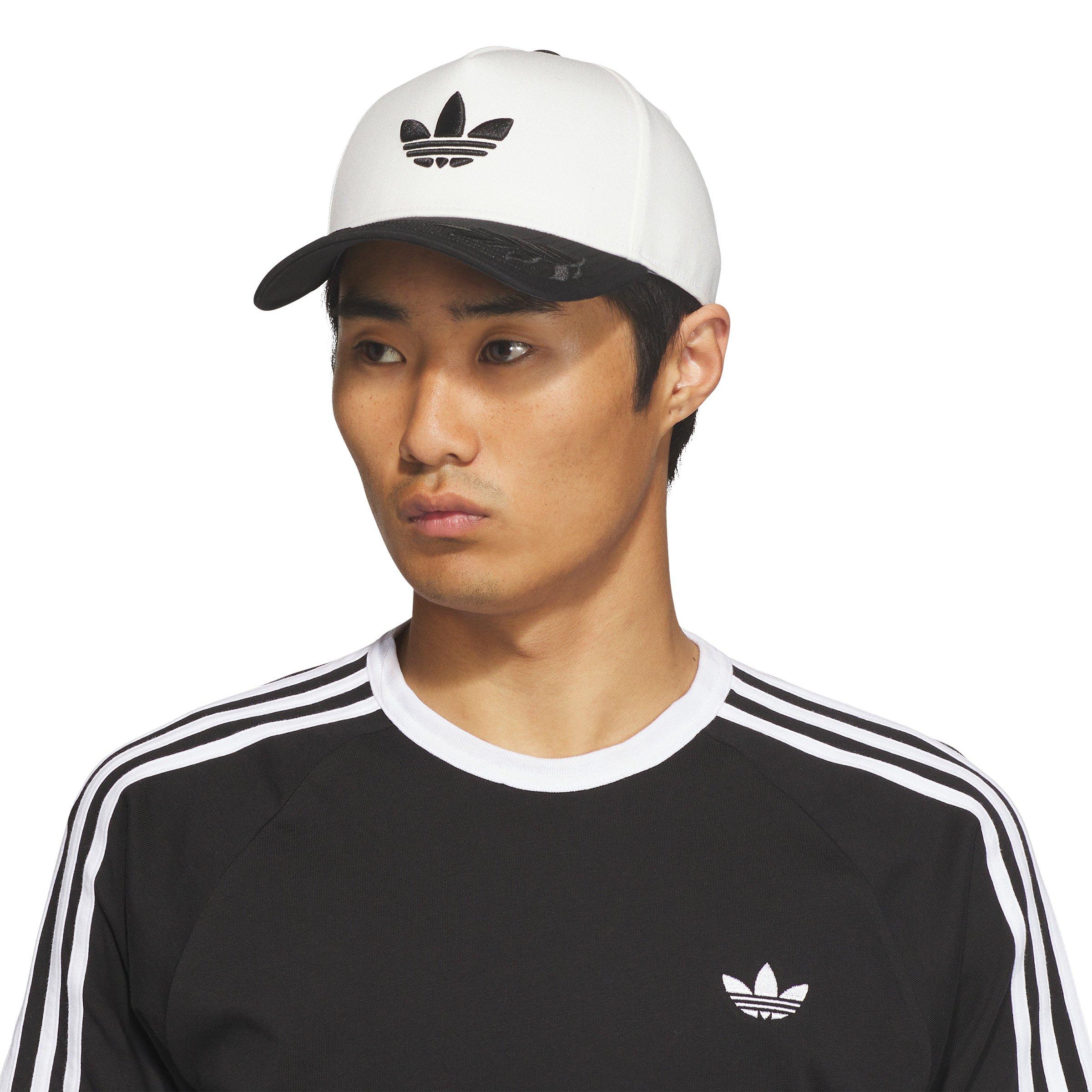 adidas Men's Ace Trefoil Snapback Hat - Black - BLACK Thumbnail View 4