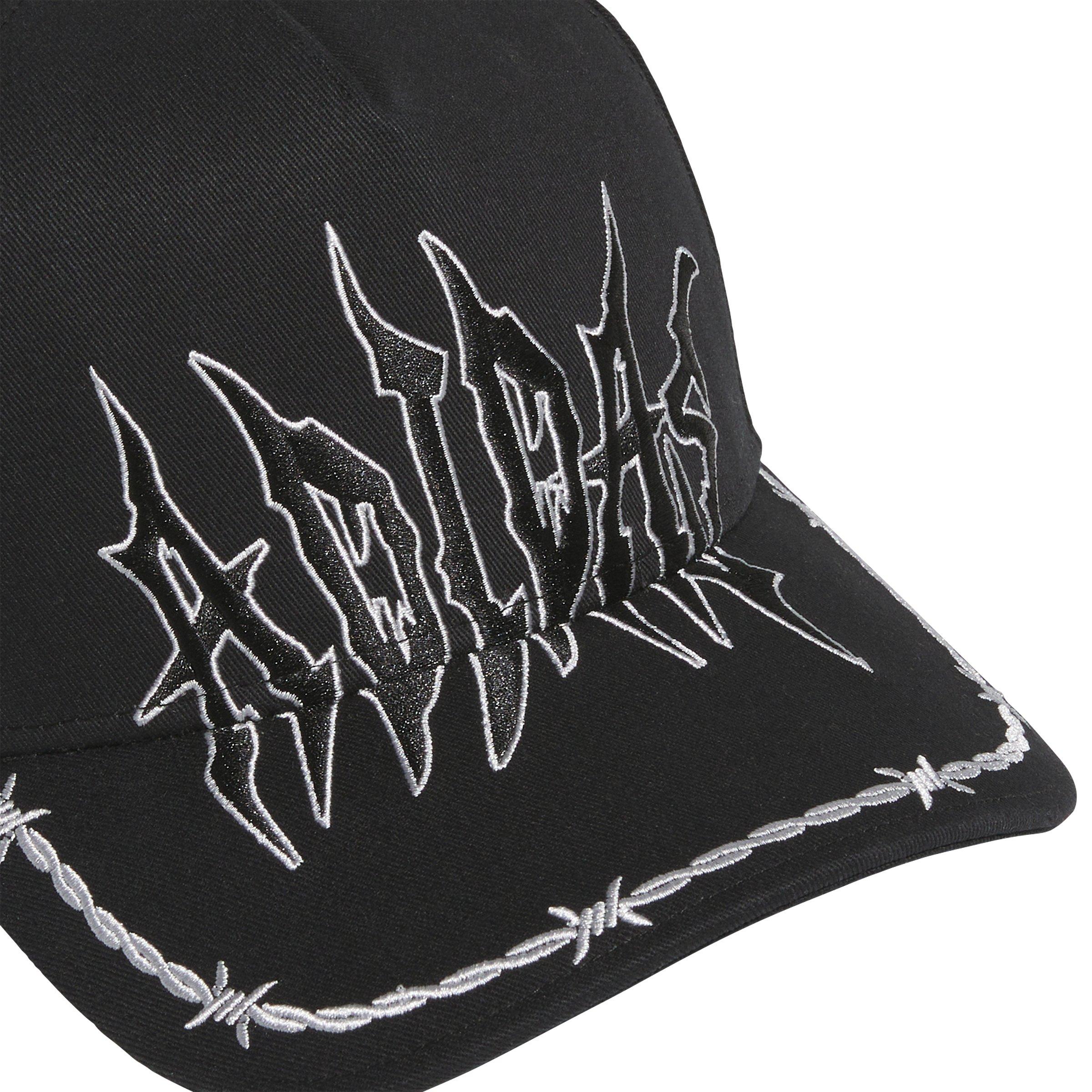 adidas Unisex High Crown Goth Snapback Hat - Black - BLACK Thumbnail View 3