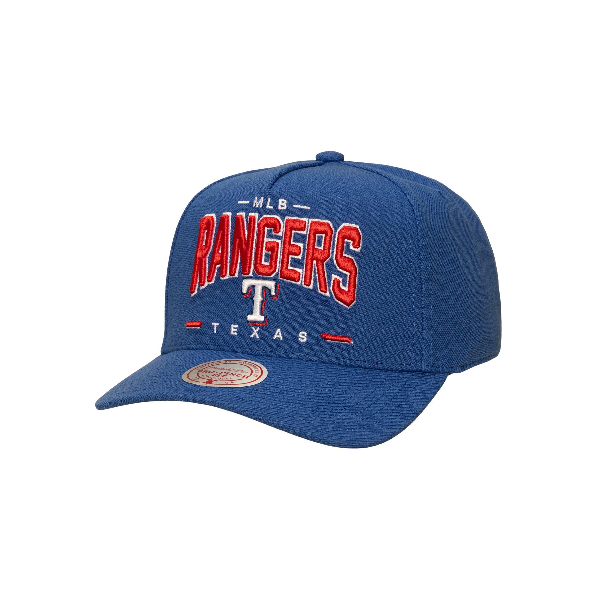 Mitchell &amp; Ness Texas Rangers Front Pitch Royal Snapback Hat