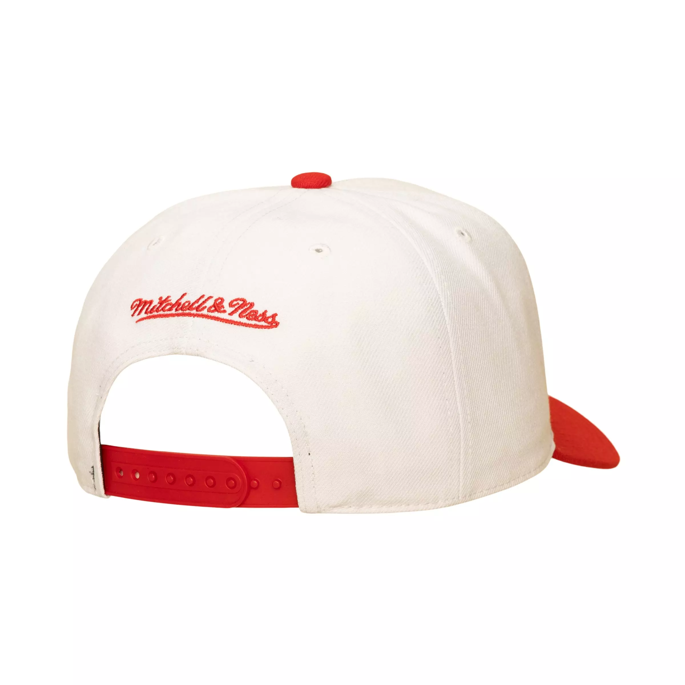 Mitchell & Ness Atlanta Braves Bill Smack Snapback Hat - White/Red - WHITE/RED