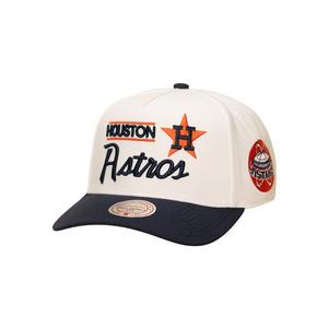 Mitchell & Ness Houston Astros Bill Smack Snapback Hat - White/Blue