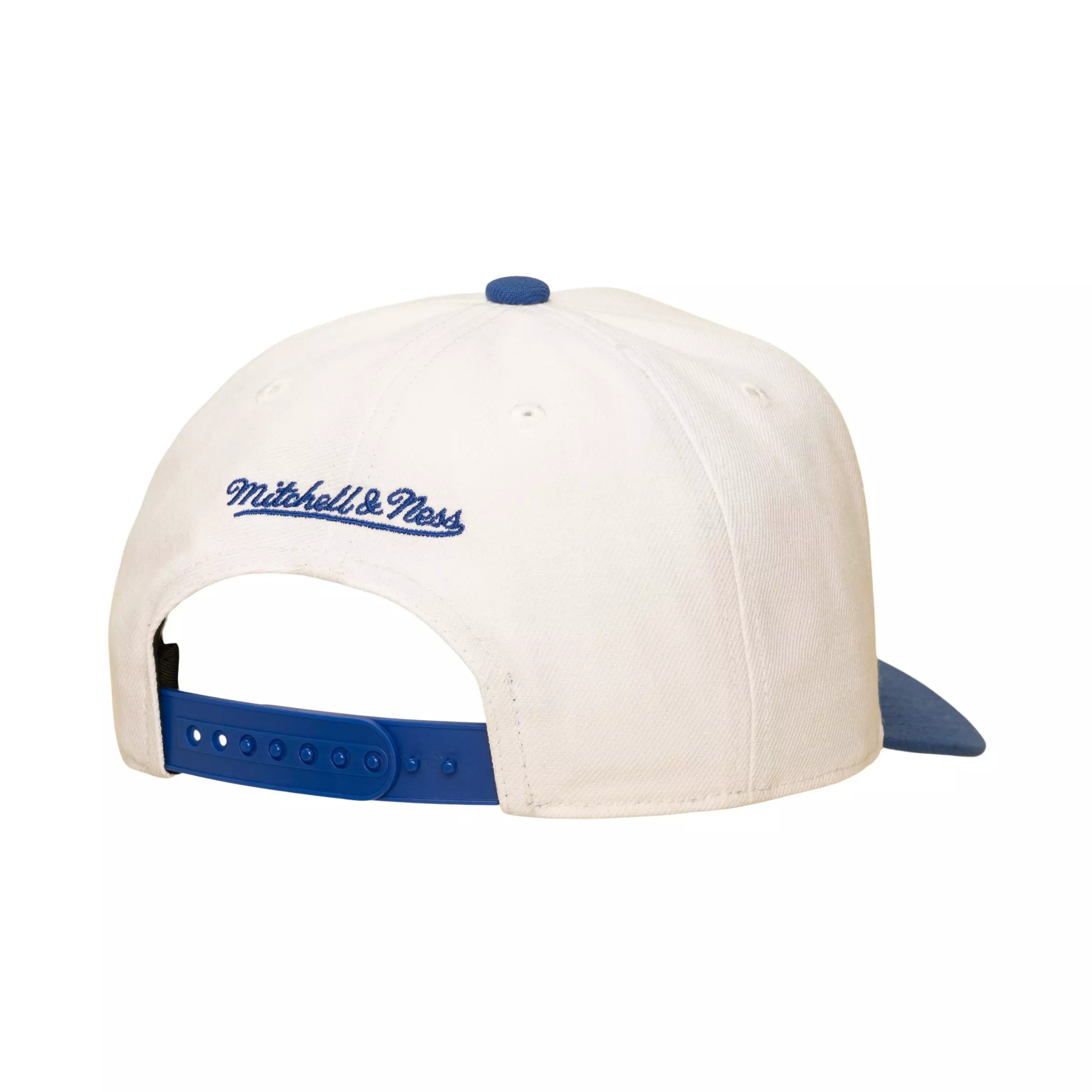 Mitchell & Ness Texas Rangers Bill Smack Snapback Hat - White/Royal - WHITE/ROYAL