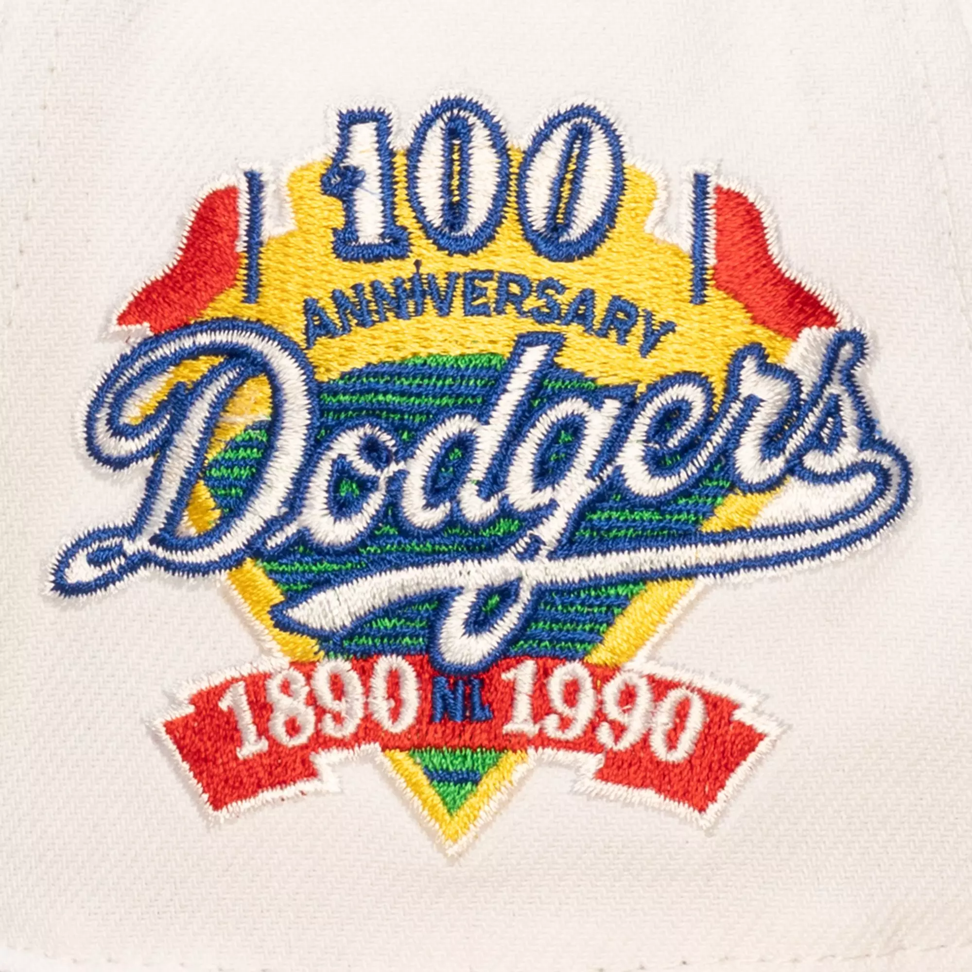 Mitchell & Ness Los Angeles Dodgers Bill Smack Snapback Hat  -  White/Royal - WHITE/ROYAL