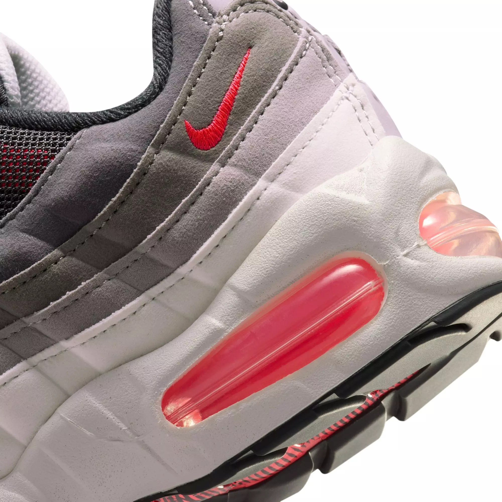 Nike Air Max 95 "Lt Crimson" Grade School Kids' Shoe - MEDIUM ASH/LT CRIMSON/DK PEWTER/DUST