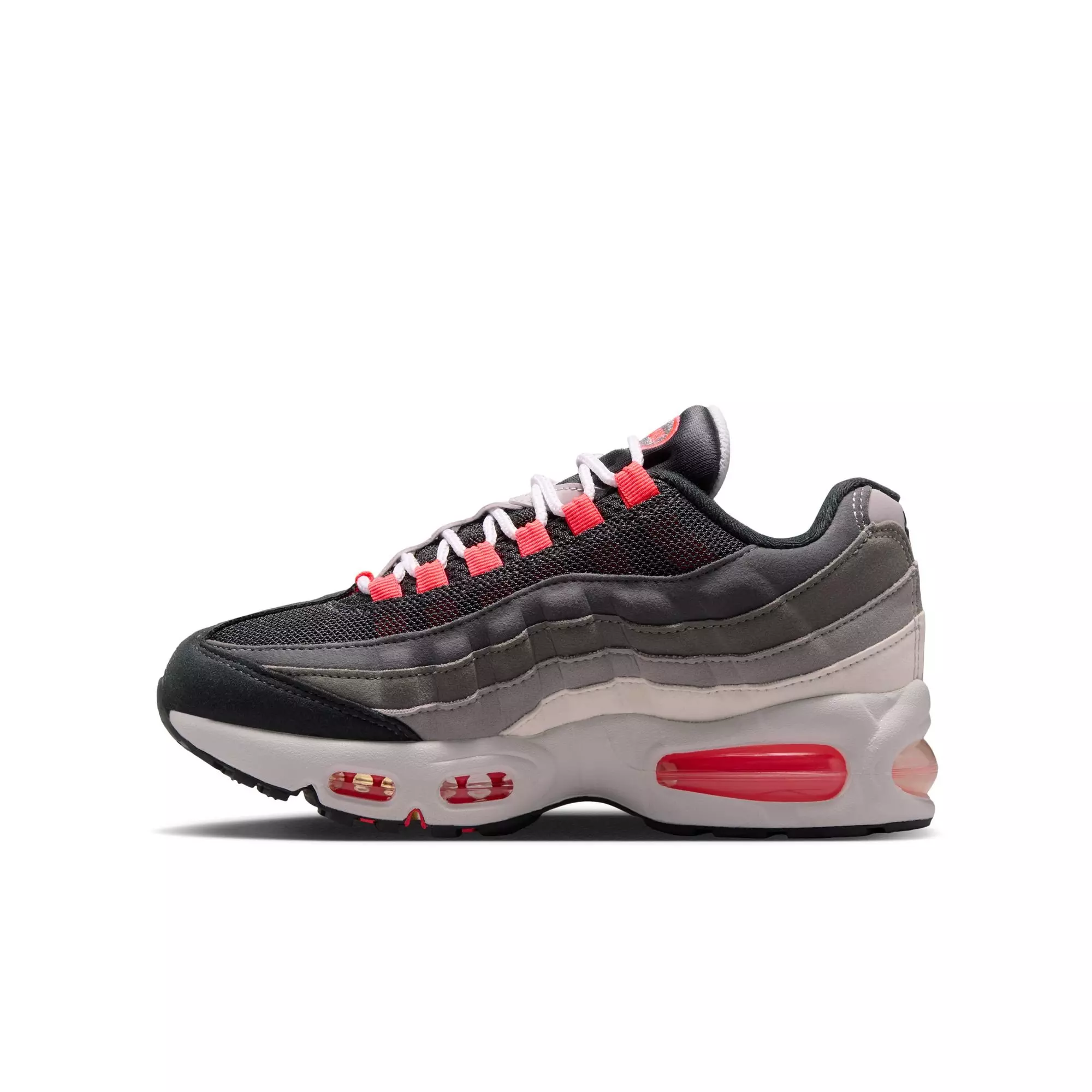 Nike Air Max 95 "Lt Crimson" Grade School Kids' Shoe - MEDIUM ASH/LT CRIMSON/DK PEWTER/DUST
