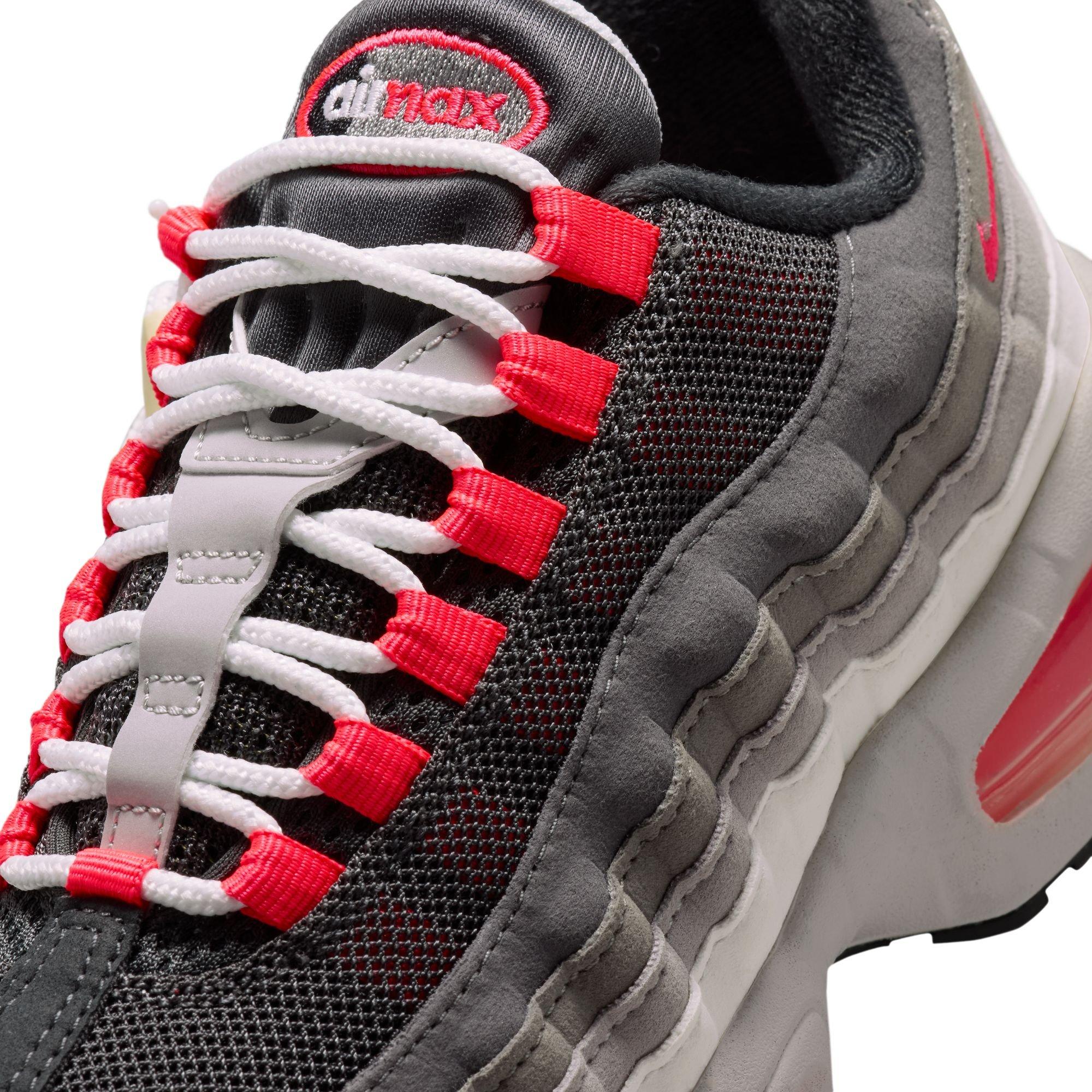 Nike Air Max 95 "Lt Crimson" Grade School Kids' Shoe - MEDIUM ASH/LT CRIMSON/DK PEWTER/DUST