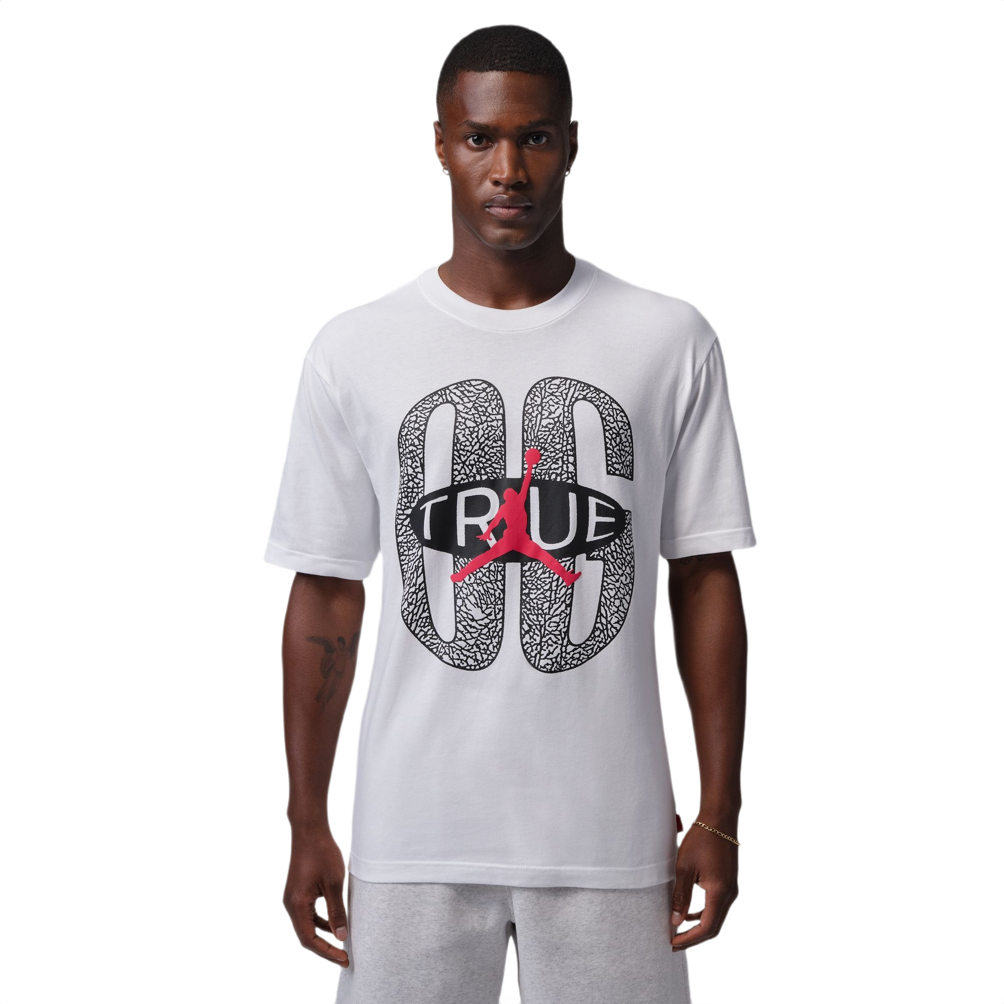 Jordan Men's Brooklyn True Tee - WHITE Thumbnail View 1