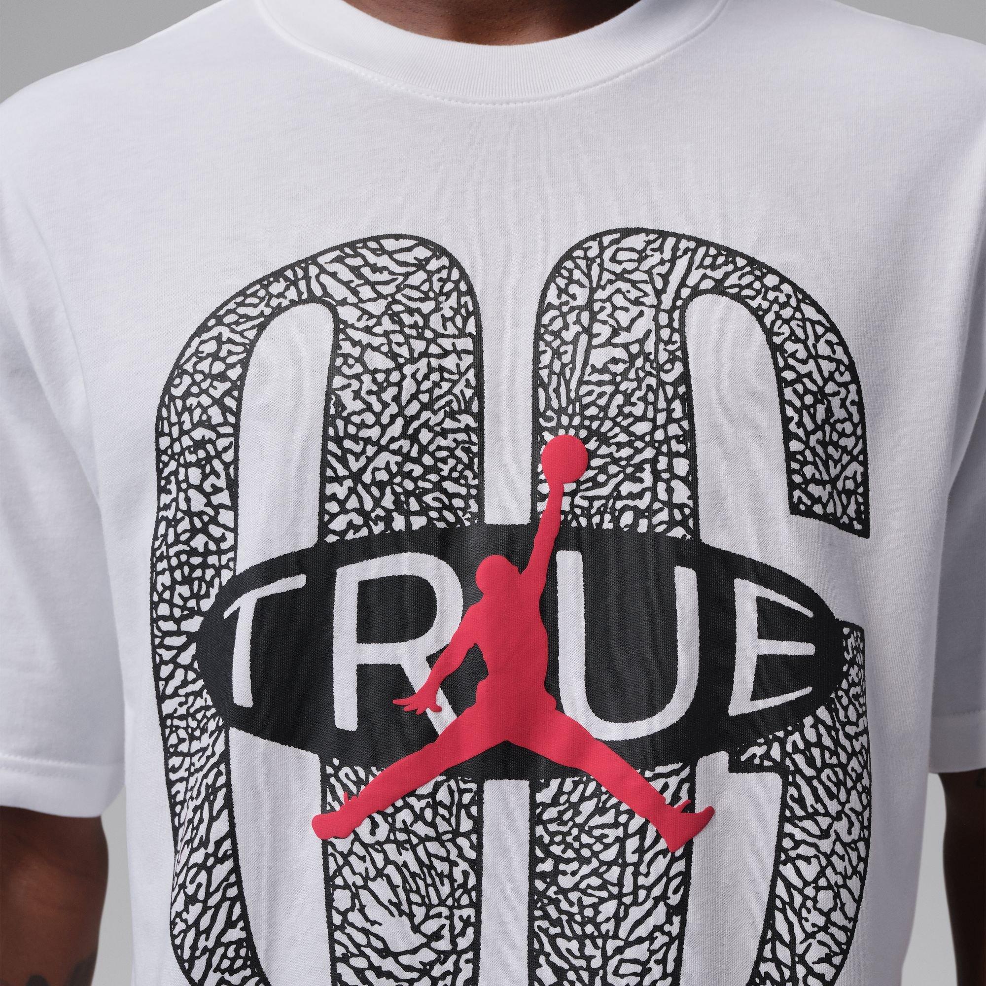 Jordan Men's Brooklyn True Tee - WHITE Thumbnail View 3