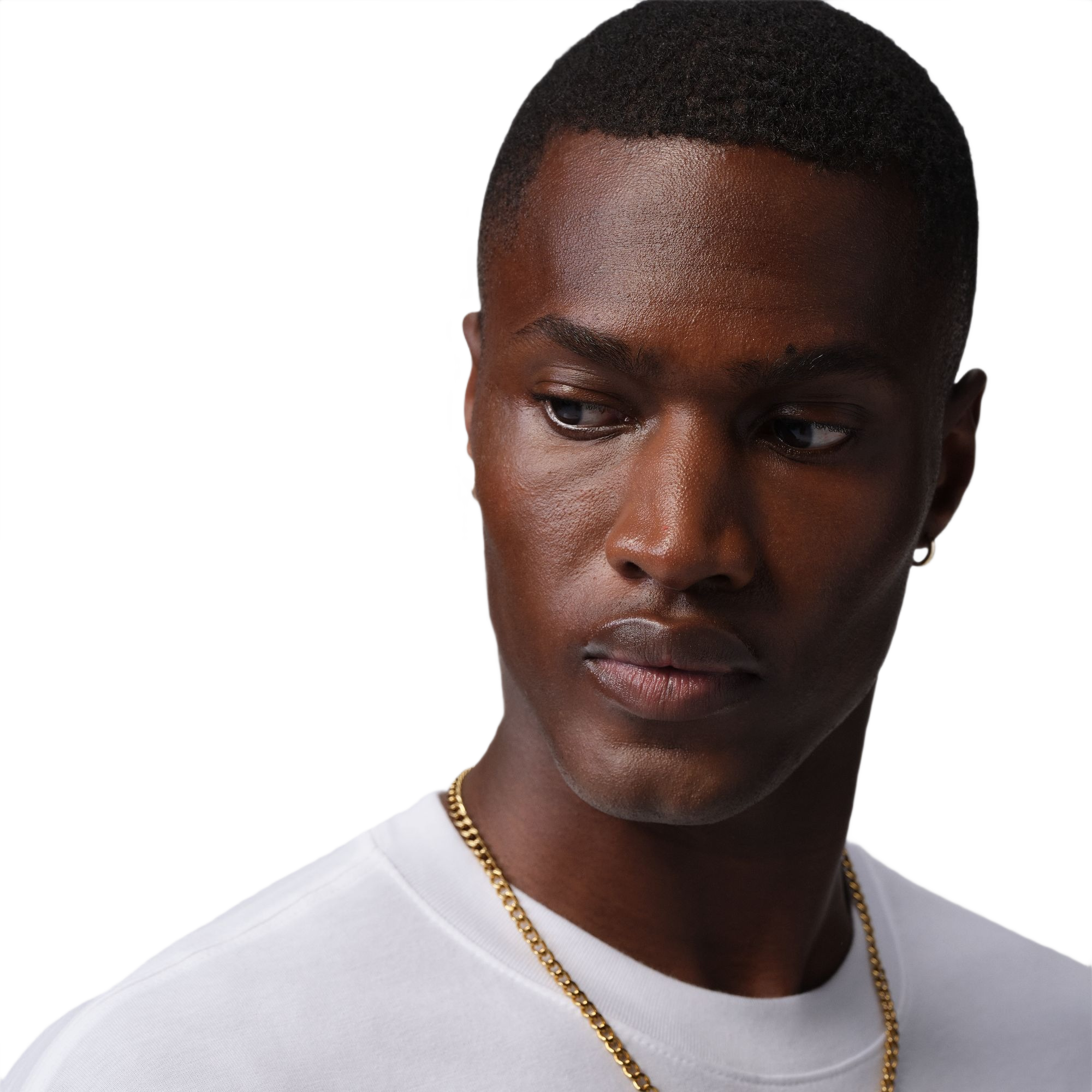 Jordan Men's Brooklyn True Tee - WHITE Thumbnail View 4