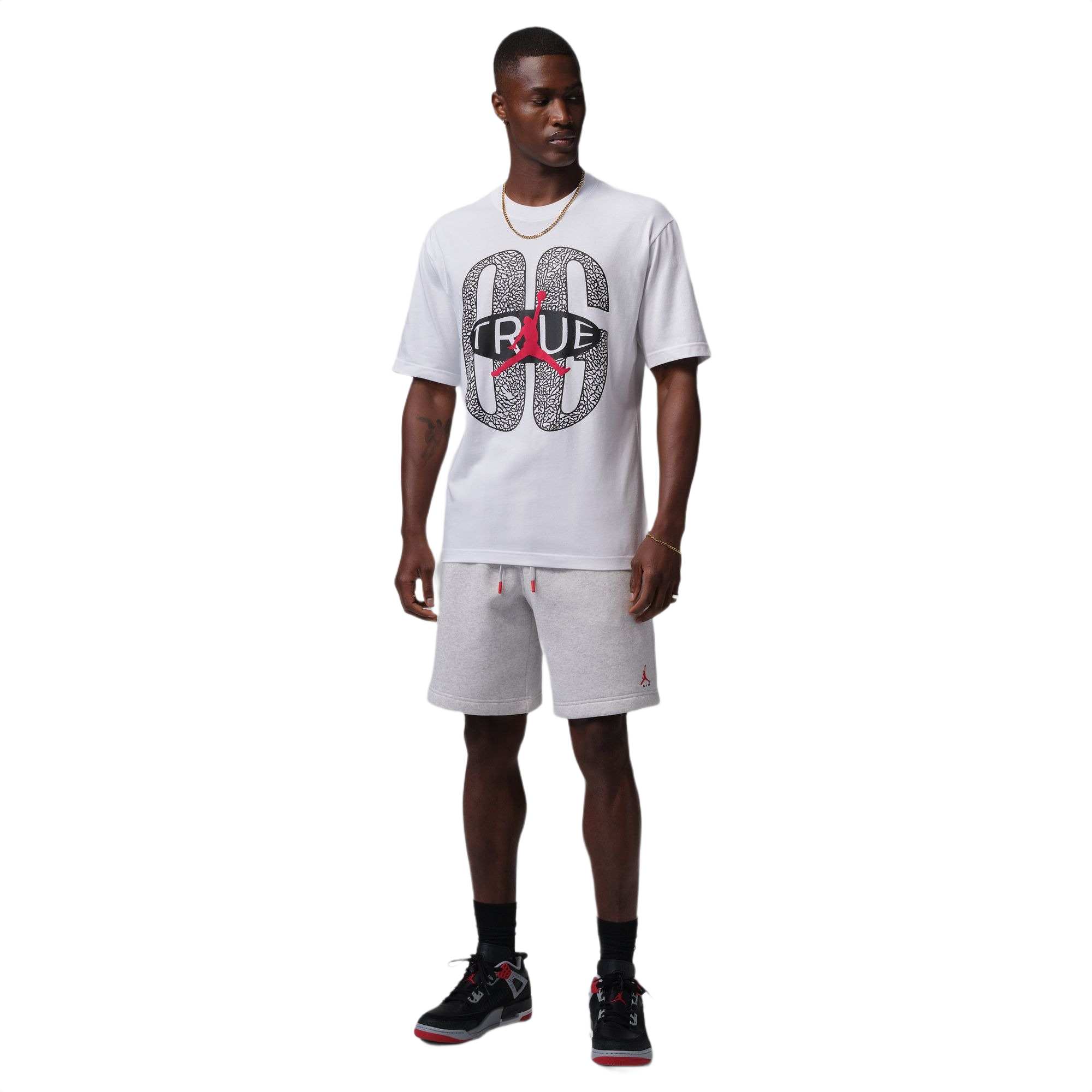 Jordan Men's Brooklyn True Tee - WHITE Thumbnail View 5