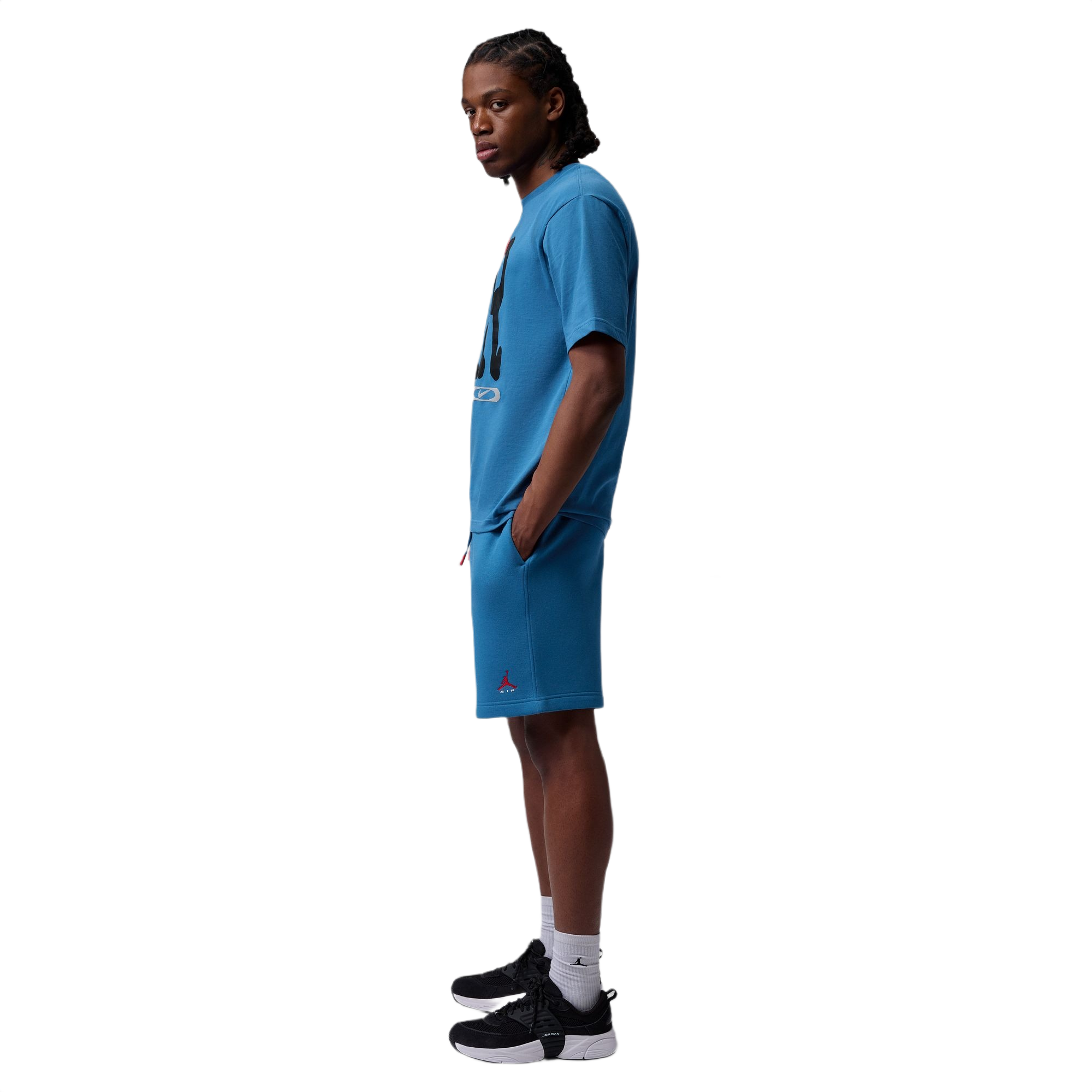 Jordan Men's Brooklyn Fleece 9" Shorts - Blue - BLUE Thumbnail View 6