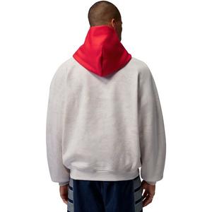 Jordan Men's Brooklyn Fleece Pullover Hoodie - Cream/Red
