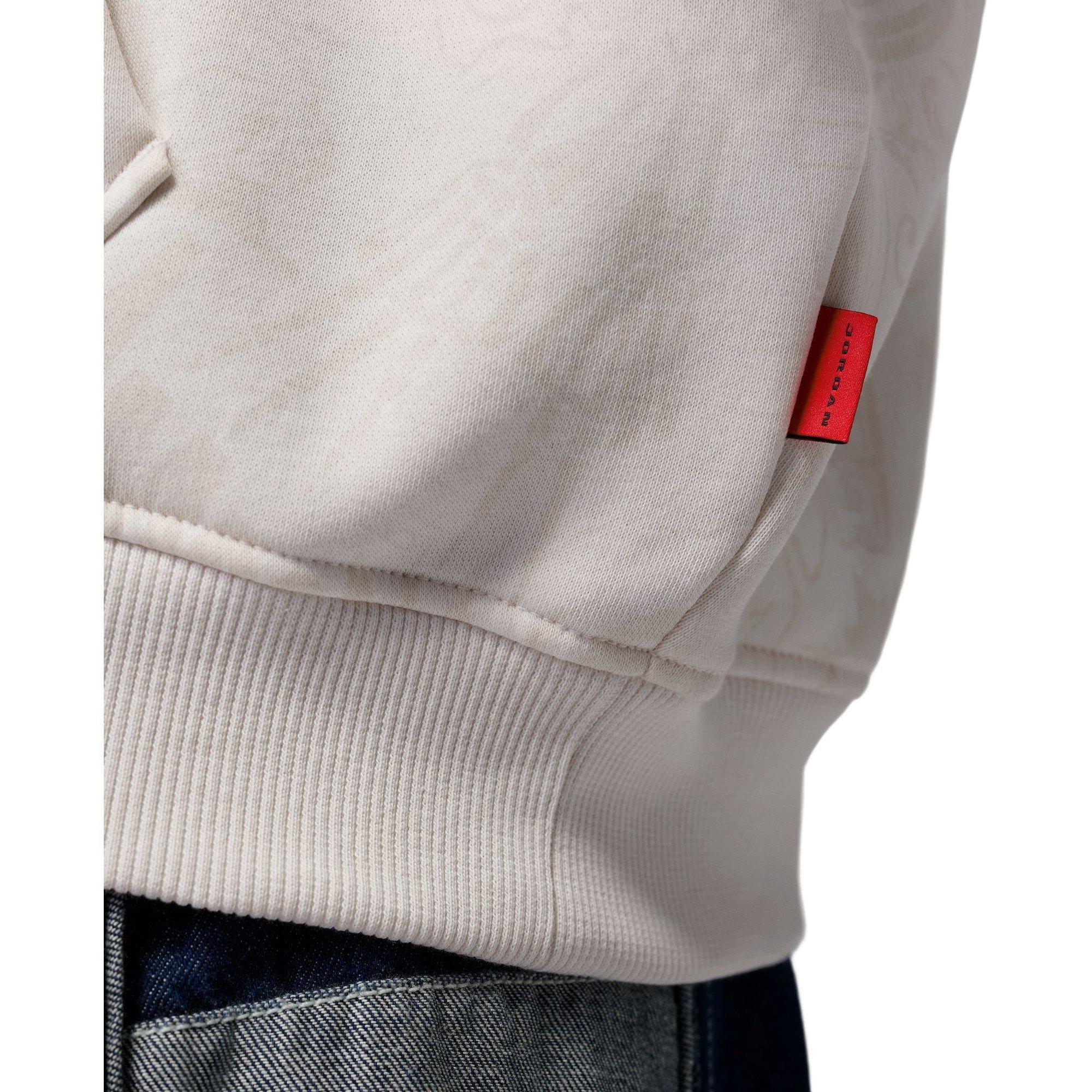 Jordan Men's Brooklyn Fleece Pullover Hoodie - Cream/Red - CREAM/RED Thumbnail View 5