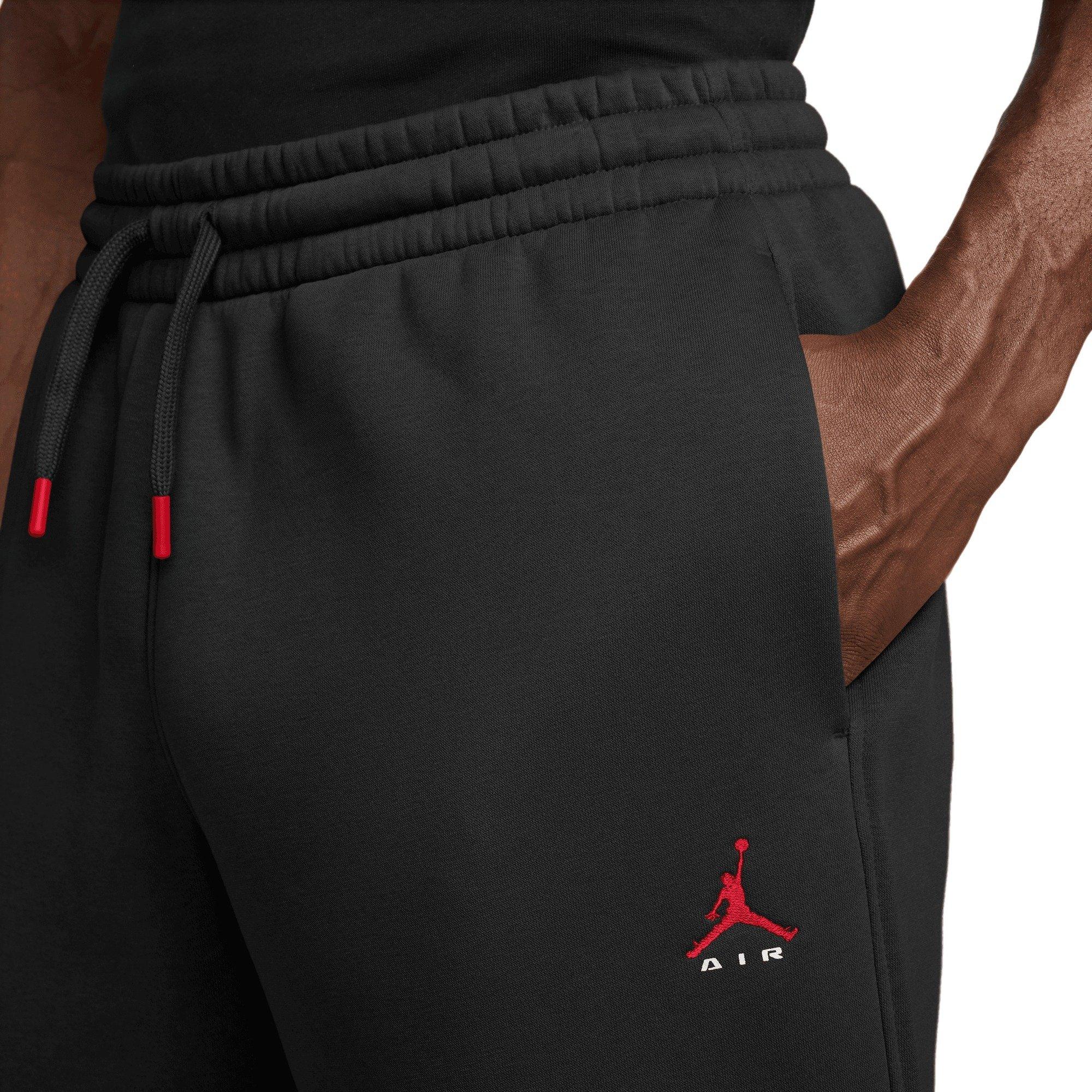 Jordan Men's Brooklyn Fleece Open-Hem Pants - BLACK