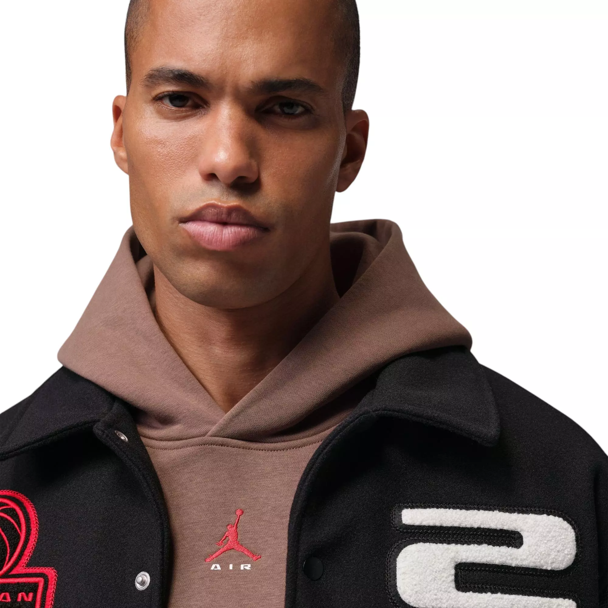 Jordan Men's Flight Varsity Jacket - Red/Black - RED/BLACK