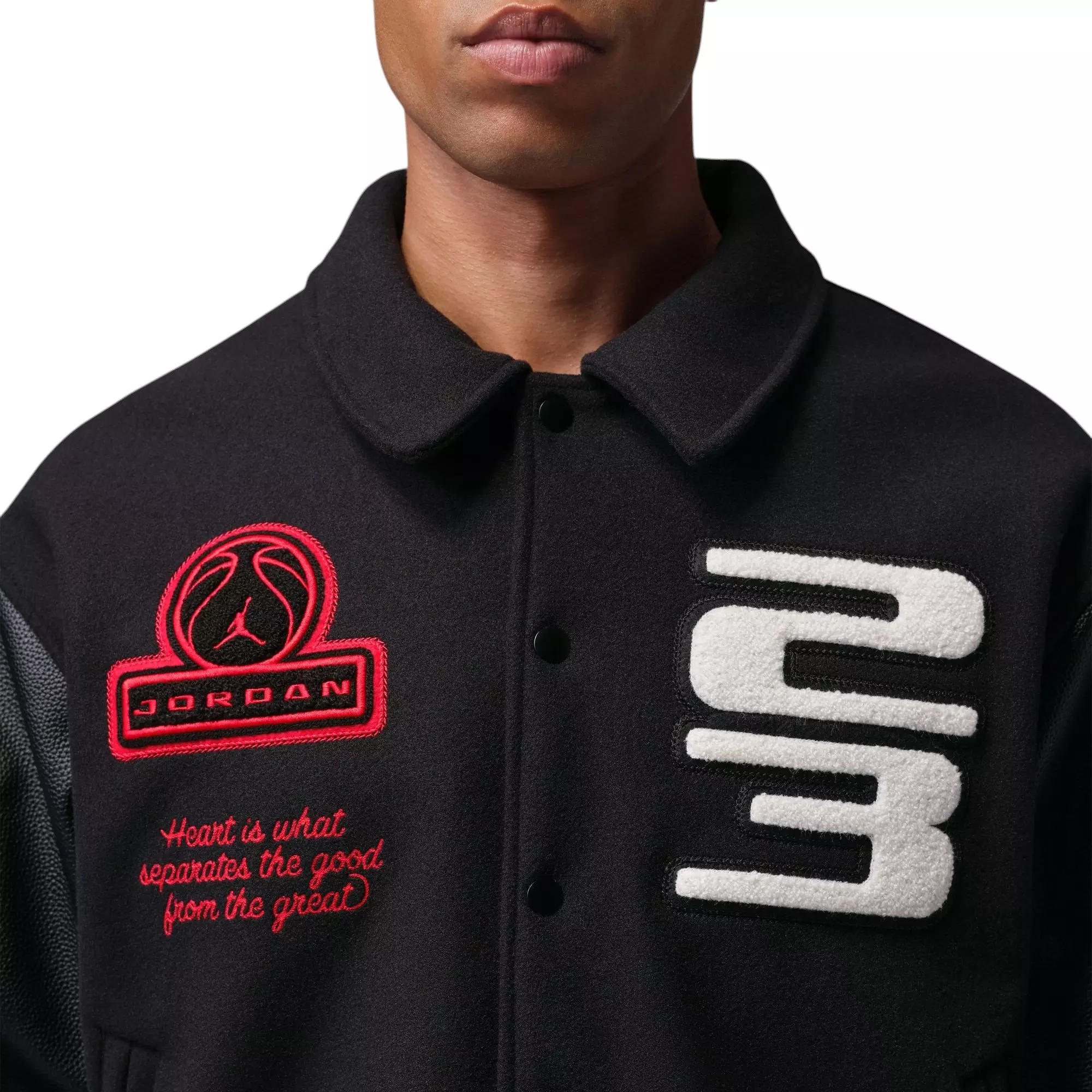 Jordan Flight "Red/Black" Men's Varsity Jacket - RED/BLACK