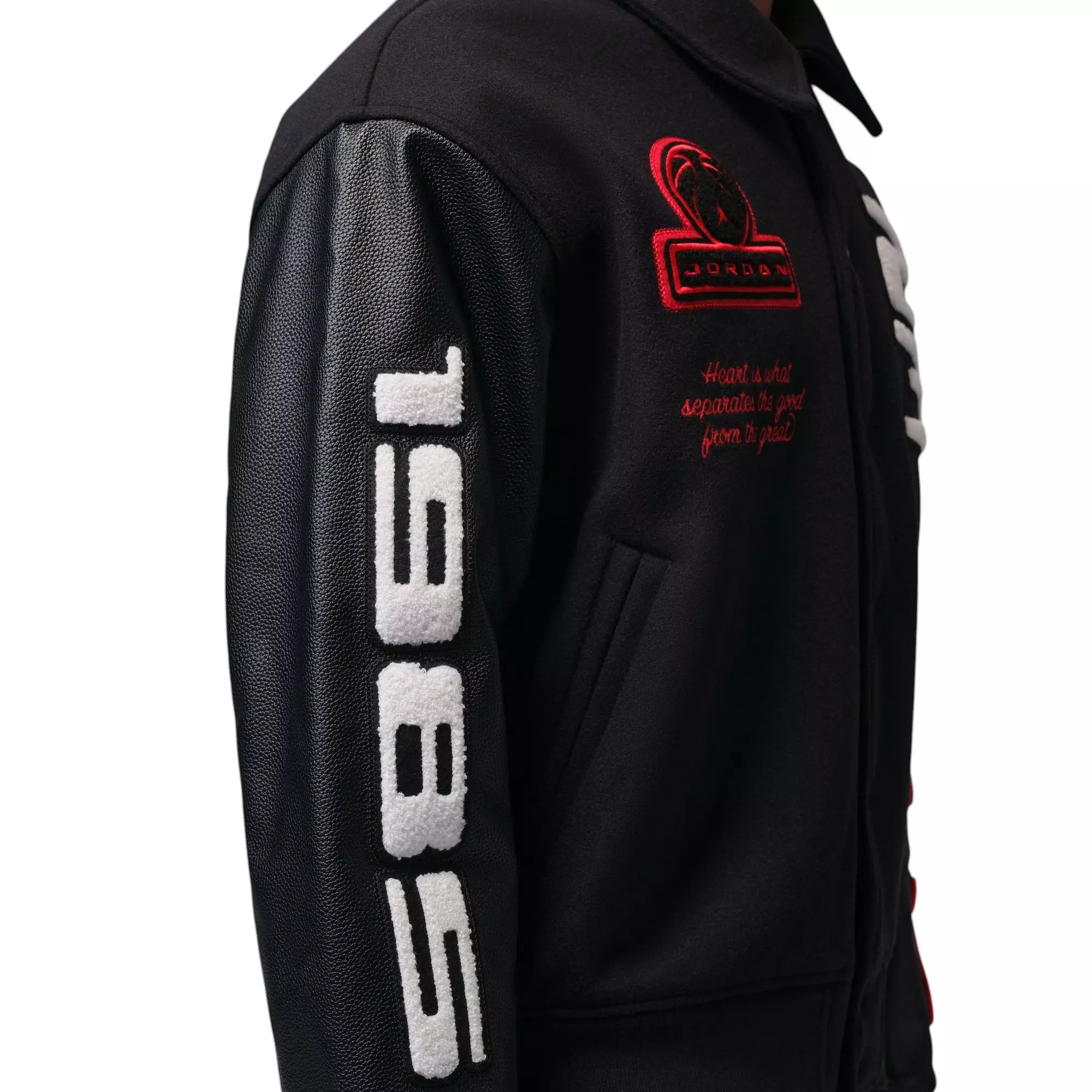 Jordan Flight "Red/Black" Men's Varsity Jacket - RED/BLACK