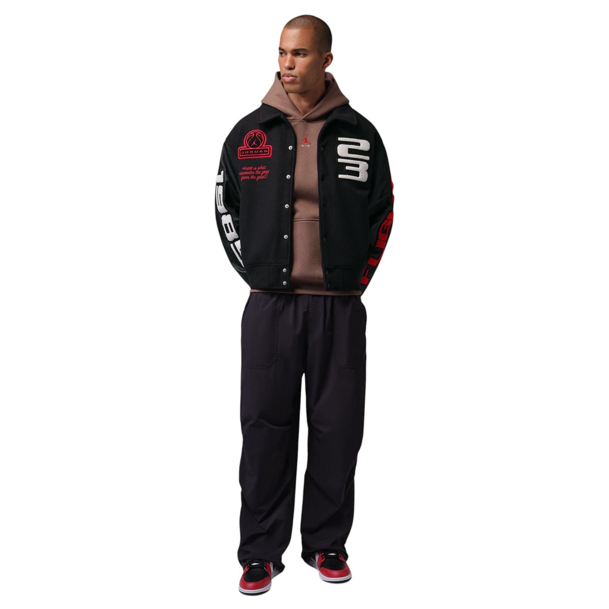 Jordan Flight "Red/Black" Men's Varsity Jacket - RED/BLACK