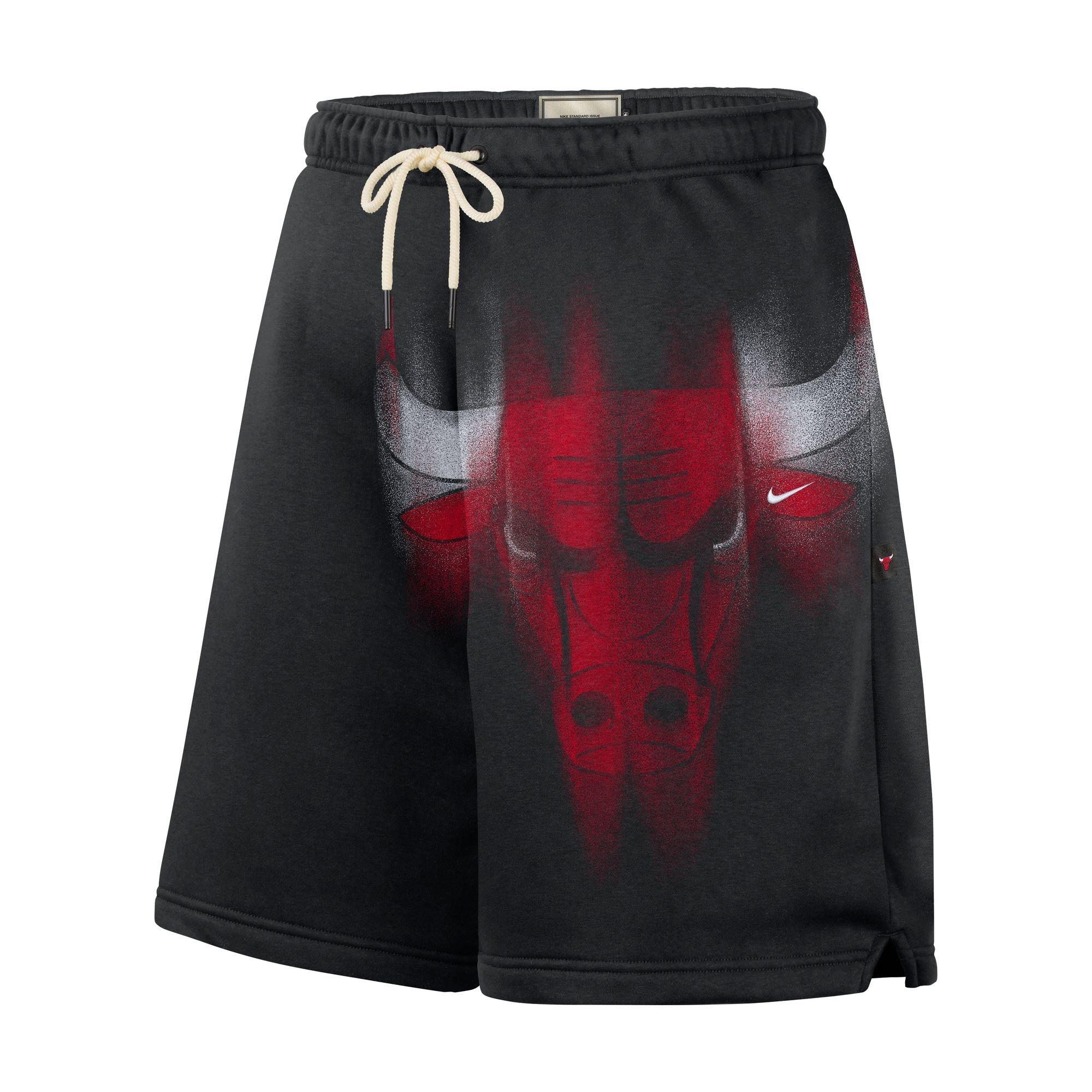 Nike Chicago Bulls Standard Issue Icon "Red/Black" Men's Fleece Basketball Shorts - RED/BLACK
