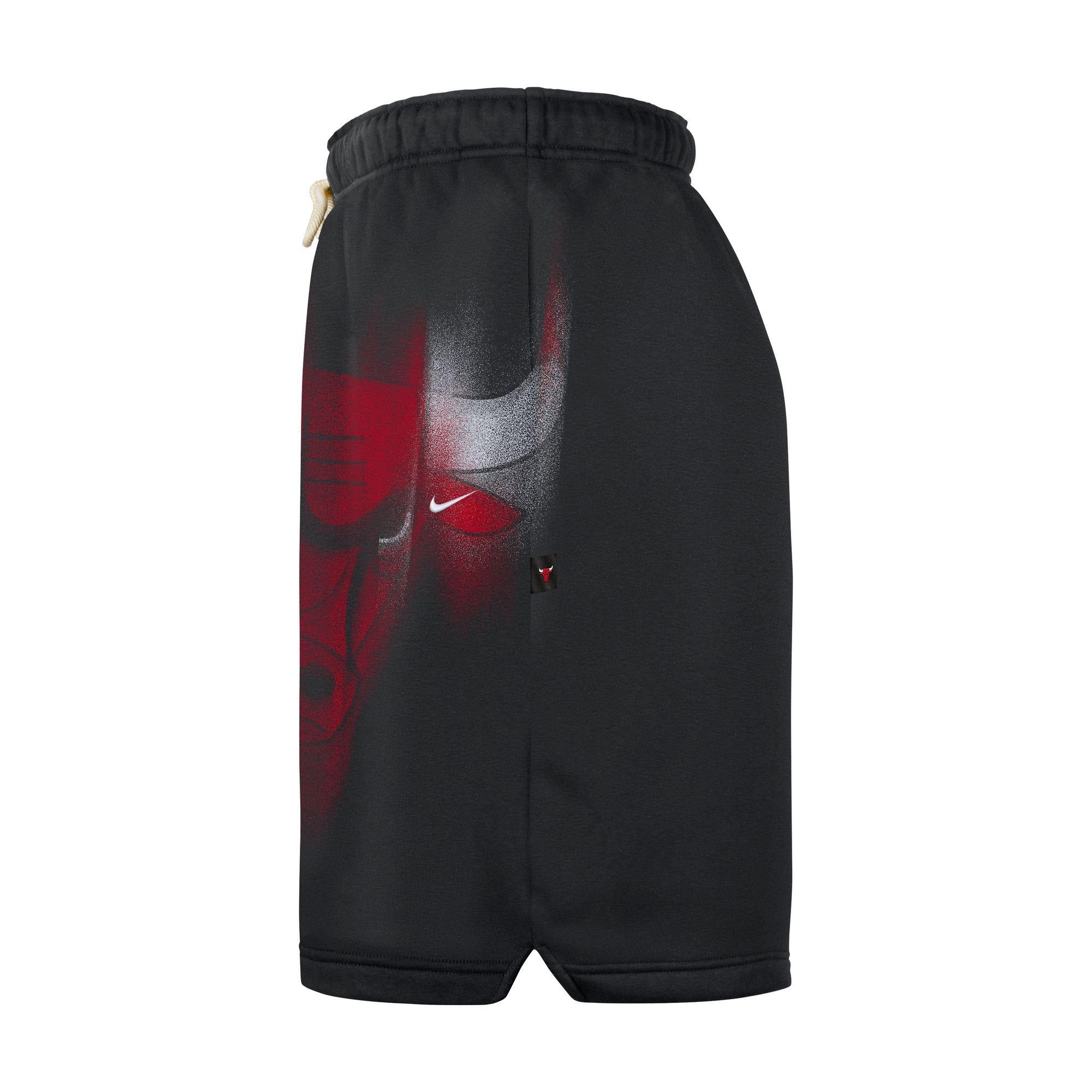 Nike Chicago Bulls Standard Issue Icon "Red/Black" Men's Fleece Basketball Shorts - RED/BLACK