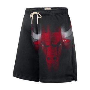 Nike Chicago Bulls Standard Issue Icon "Red/Black" Men's Fleece Basketball Shorts - RED/BLACK