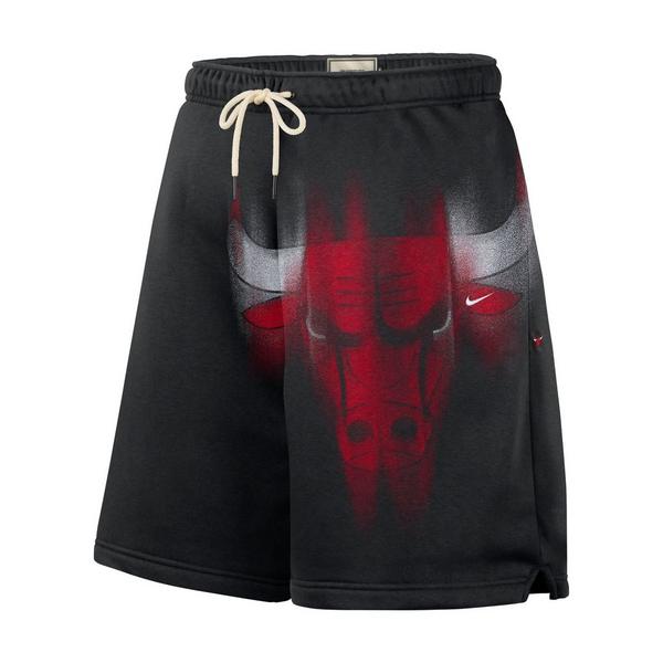 Nike Chicago Bulls Standard Issue Icon "Red/Black" Men's Fleece Basketball Shorts - RED/BLACK