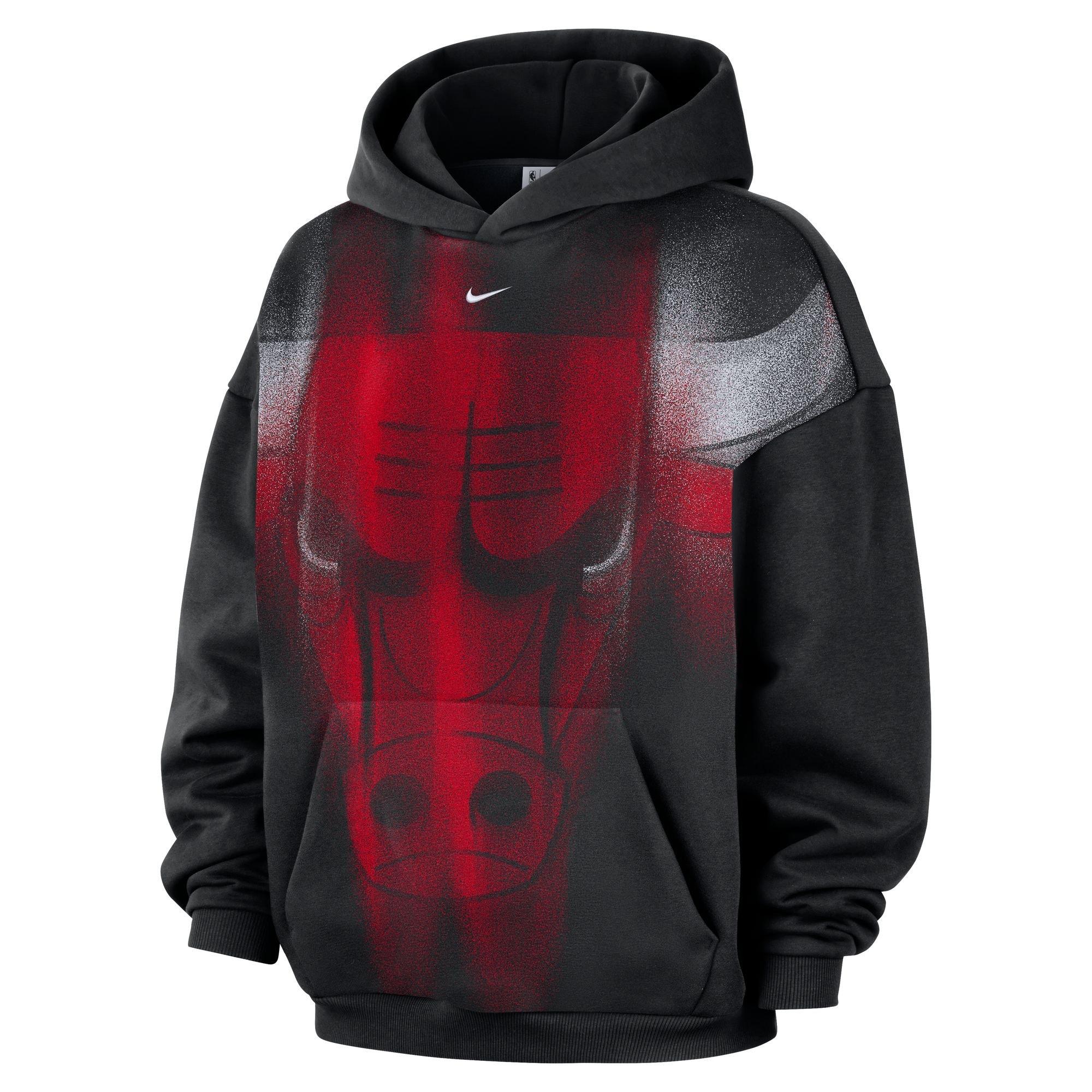 Nike Chicago Bulls Standard Issue Icon "Red/Black" Men's Fleece Basketball Hoodie - RED/BLACK
