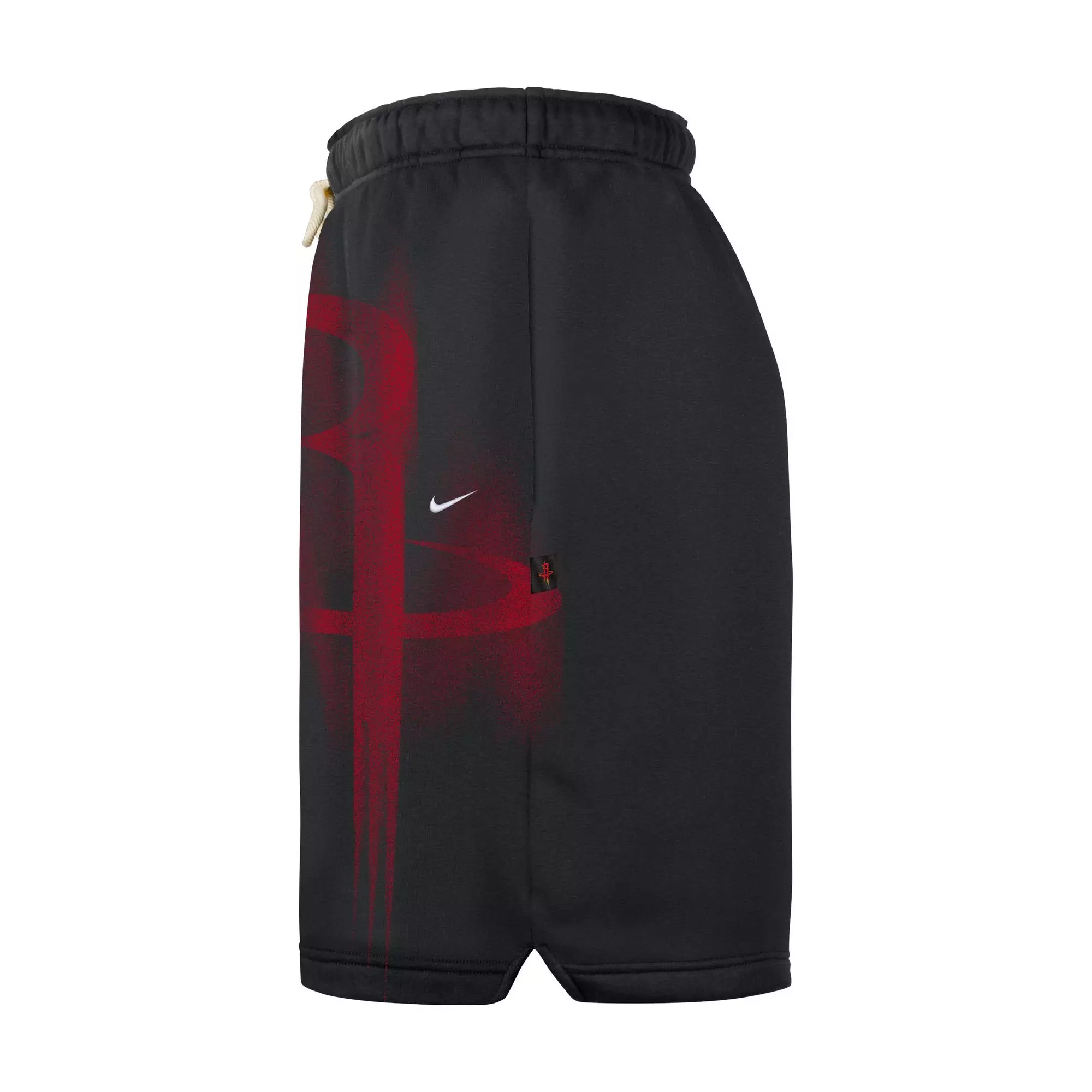 Nike Houston Rockets Standard Issue Icon "Black/Red" Men's Fleece Basketball Shorts - BLACK/RED
