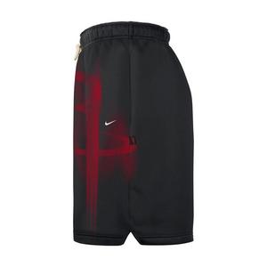 Nike Houston Rockets Standard Issue Icon "Black/Red" Men's Fleece Basketball Shorts - BLACK/RED