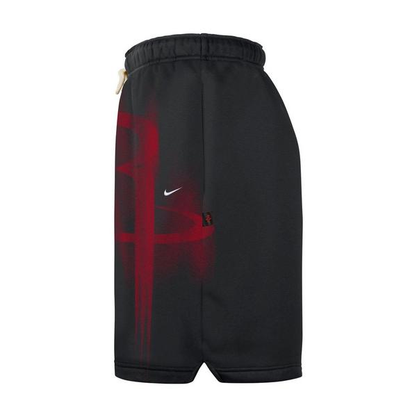 Nike Houston Rockets Standard Issue Icon "Black/Red" Men's Fleece Basketball Shorts - BLACK/RED