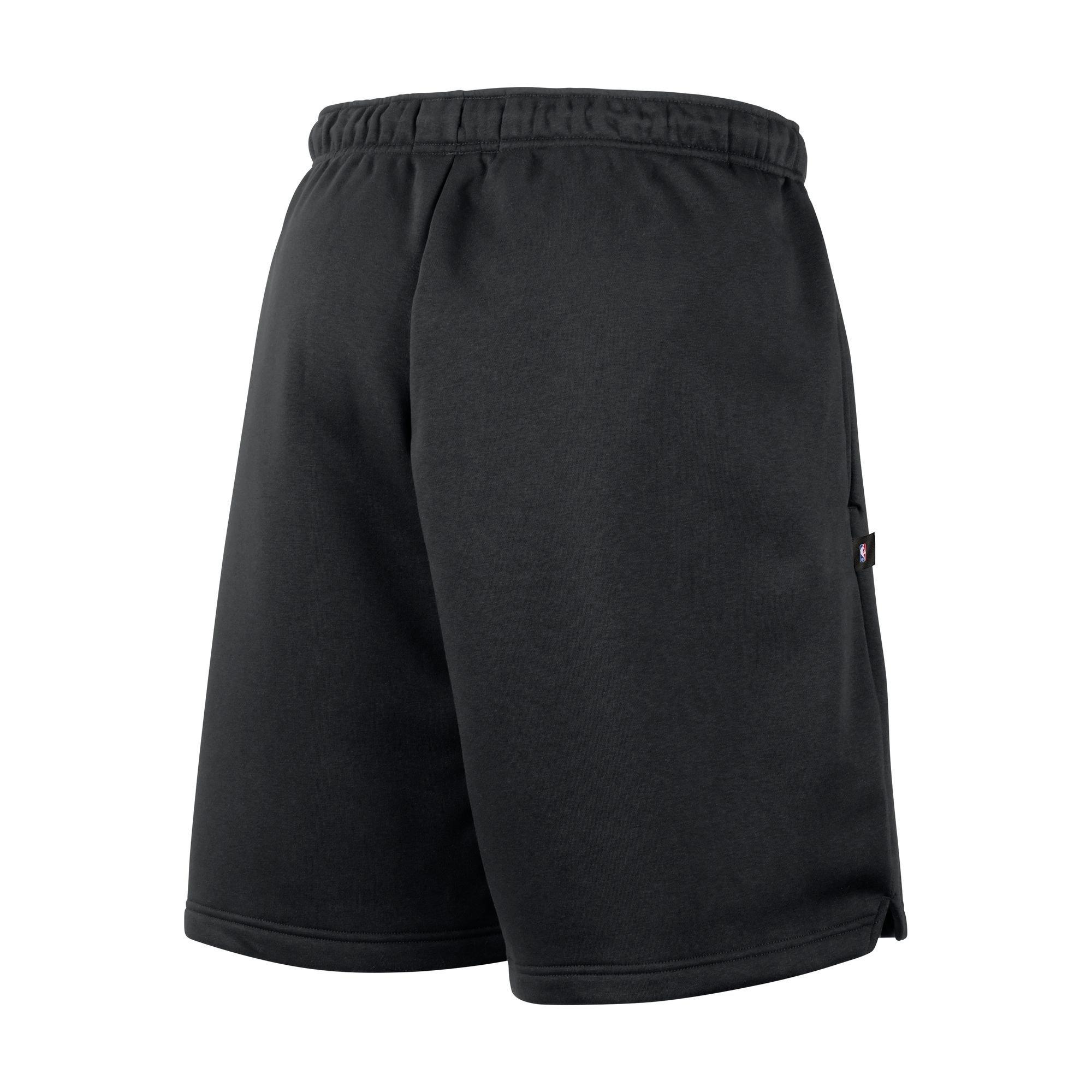 Nike Atlanta Hawks Standard Issue Icon "Black/Red" Men's Fleece Basketball Shorts - BLACK/RED