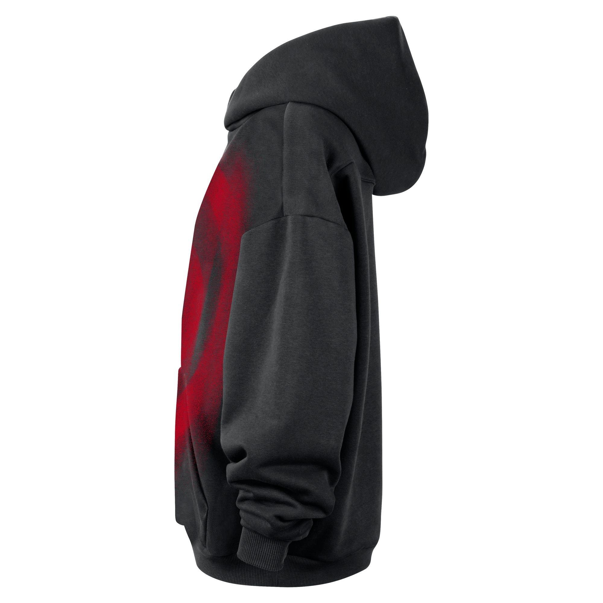 Nike Men's Atlanta Hawks Standard Issue Icon "Black/Red" Men's Fleece Basketball Hoodie - BLACK/RED