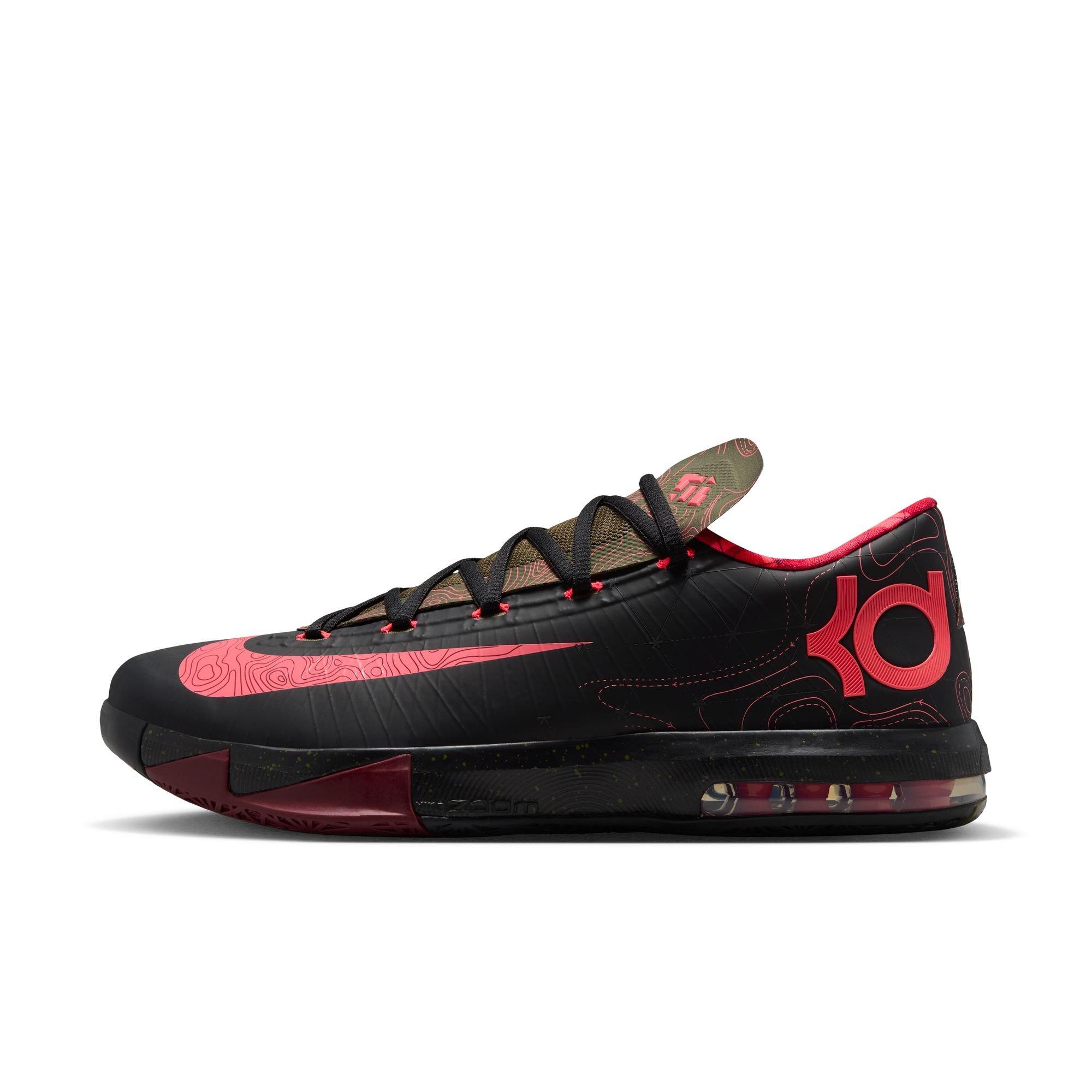 Nike KD 6 "Meteorology" Men's Shoe - BLACK/ATOMIC RED/MEDIUM OLIVE/NOBLE RED