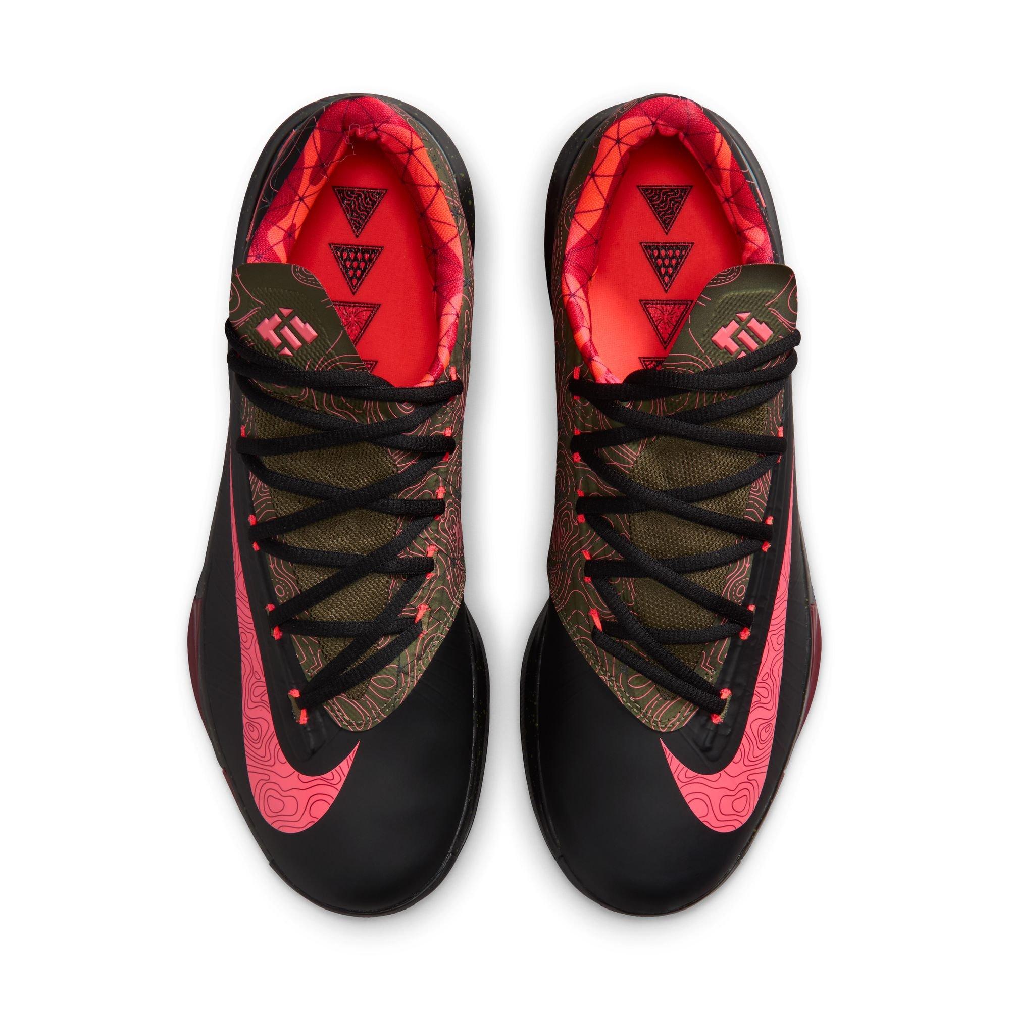 Nike KD 6 "Meteorology" Men's Shoe - BLACK/ATOMIC RED/MEDIUM OLIVE/NOBLE RED