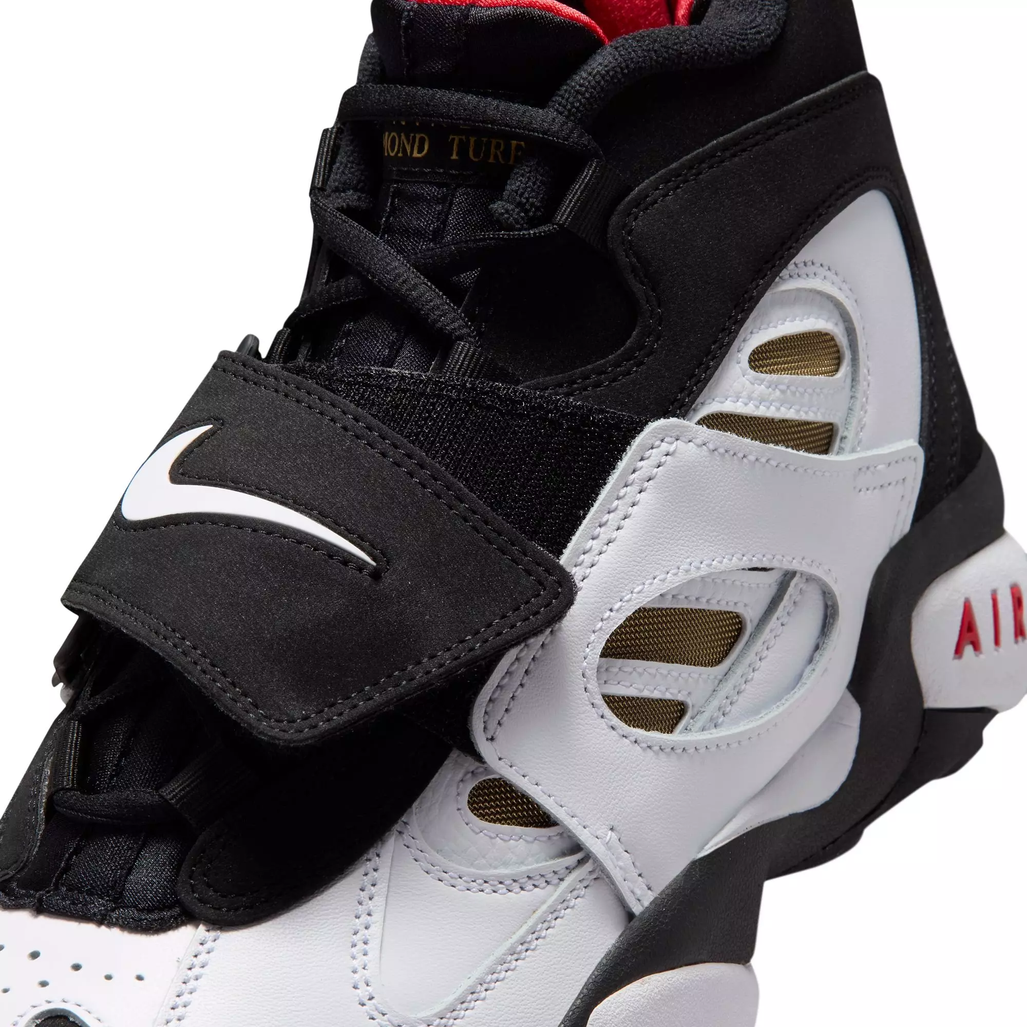 Nike Air Diamond Turf II "49ers" Men's Shoe - BLACK/WHITE/FIRE RED/METALLIC GOLD