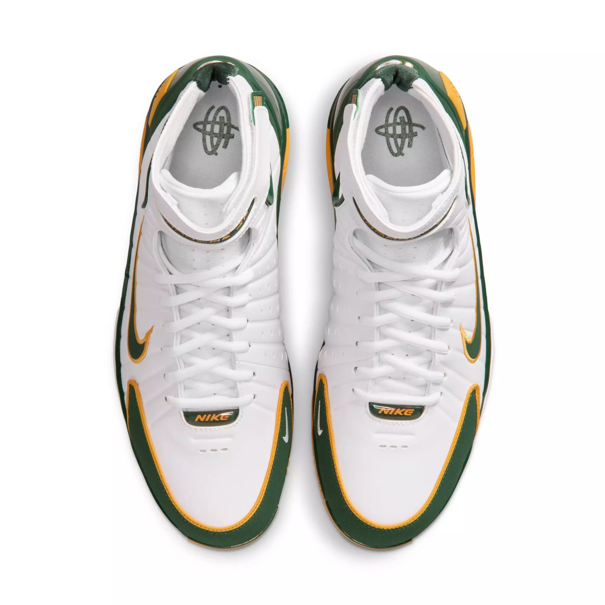 Nike Air Zoom Huarache 2K4 "Sue Bird" Men's Shoe - WHITE/DEEP FOREST/CANYON GOLD