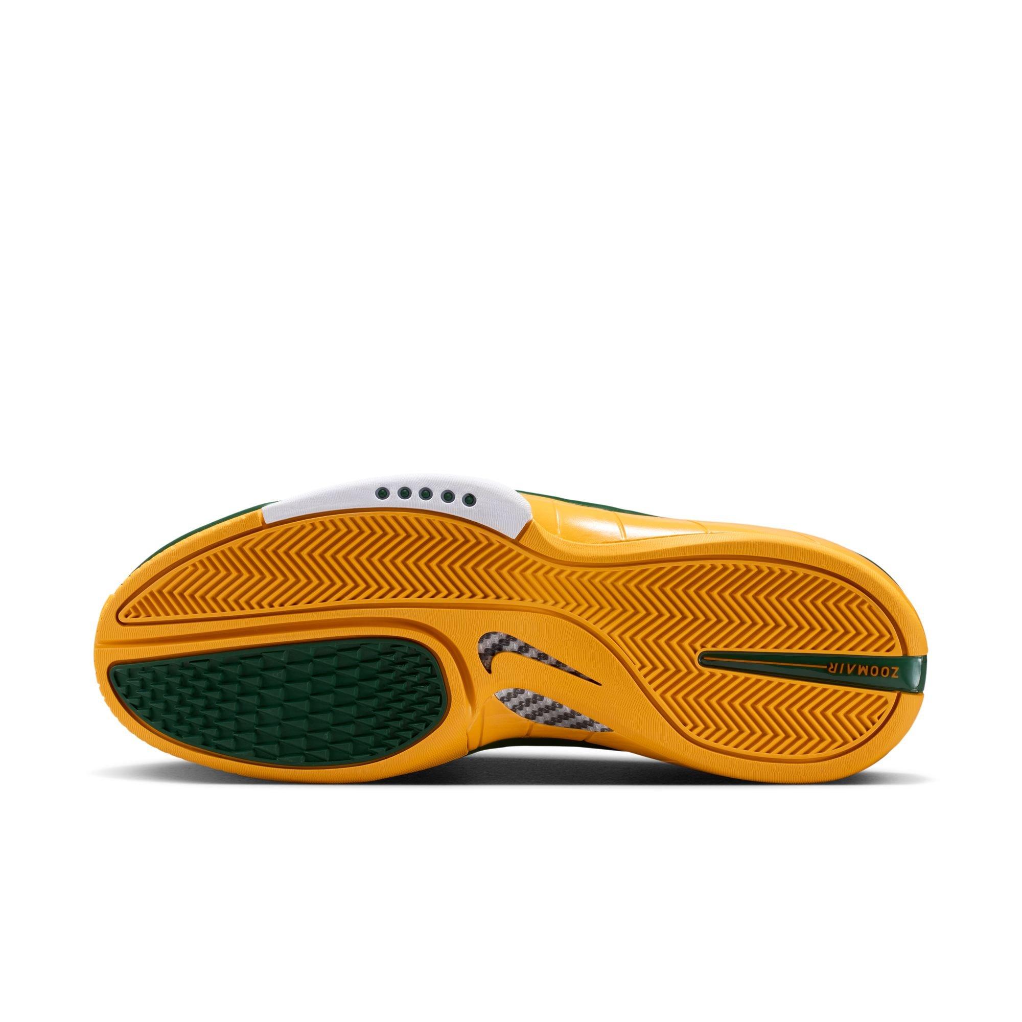 Nike Air Zoom Huarache 2K4 "Sue Bird" Men's Shoe - WHITE/DEEP FOREST/CANYON GOLD Thumbnail View 9