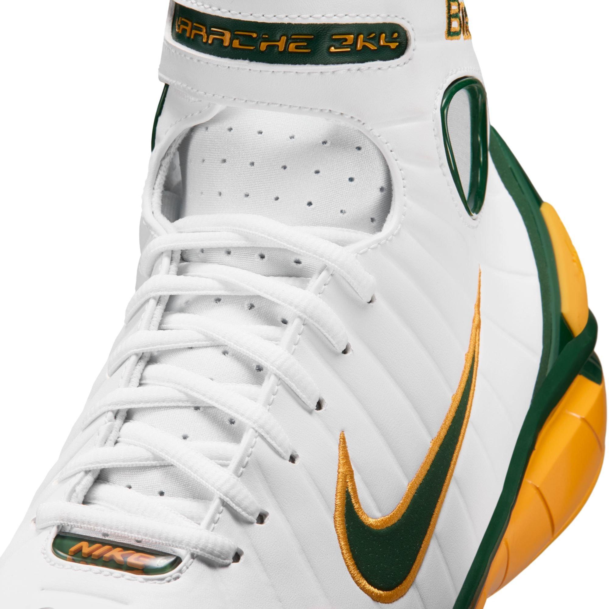 Nike Air Zoom Huarache 2K4 "Sue Bird" Men's Shoe - WHITE/DEEP FOREST/CANYON GOLD Thumbnail View 10