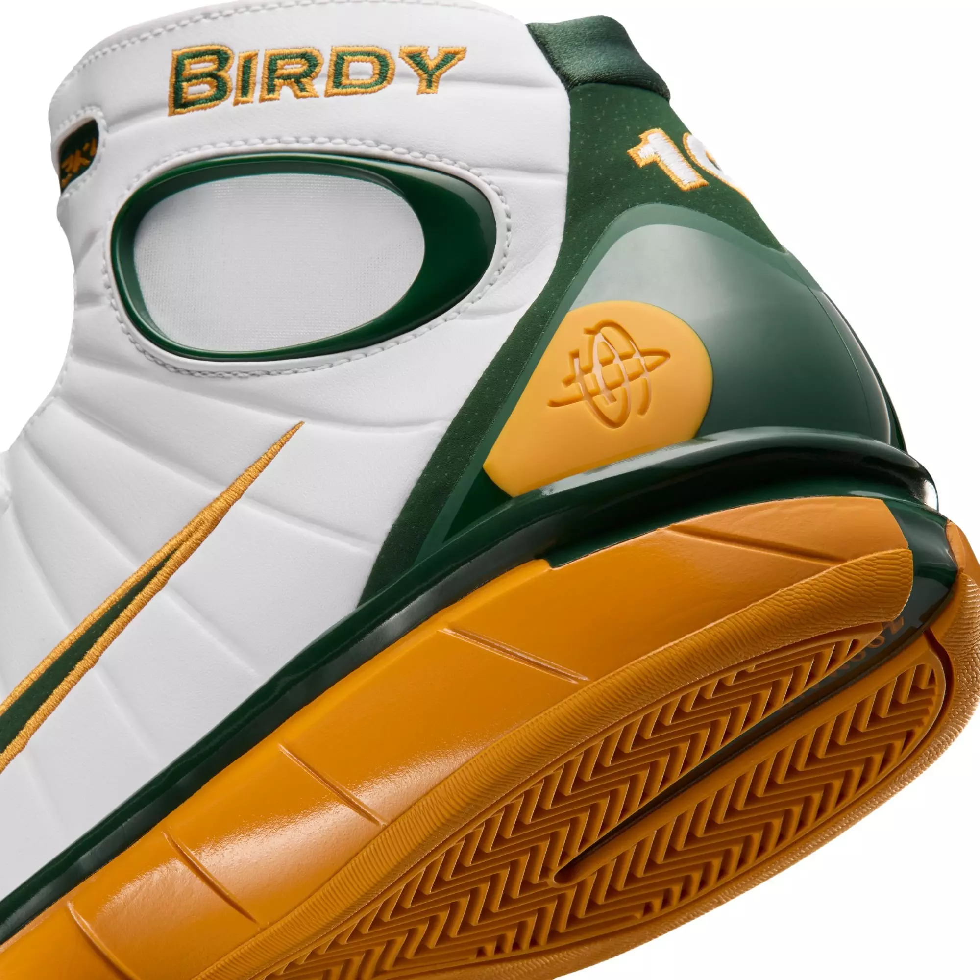 Nike Air Zoom Huarache 2K4 "Sue Bird" Men's Shoe - WHITE/DEEP FOREST/CANYON GOLD