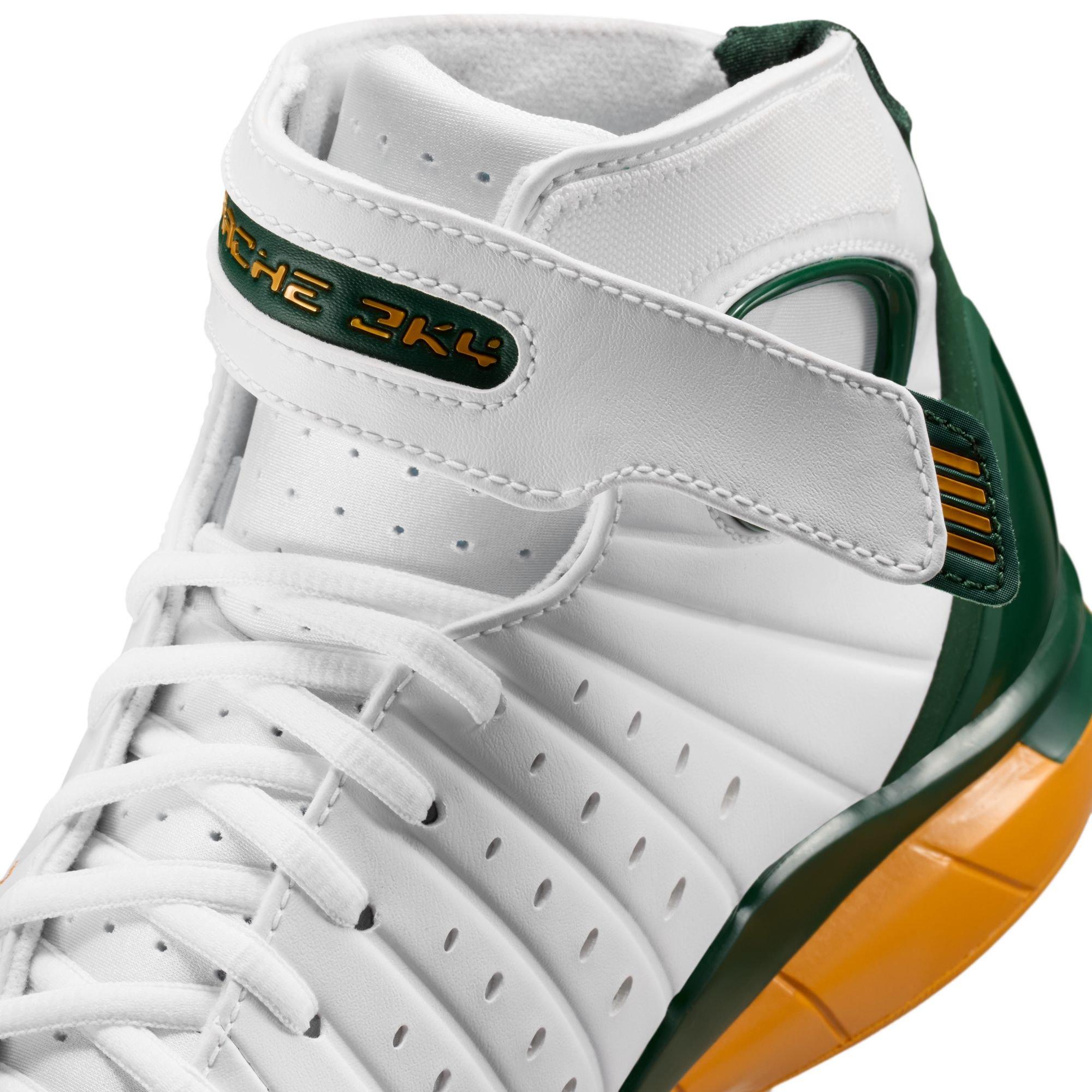 Nike Air Zoom Huarache 2K4 "Sue Bird" Men's Shoe - WHITE/DEEP FOREST/CANYON GOLD Thumbnail View 12