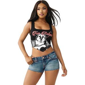 True Religion Women's Crystal Handkerchief Tank Top